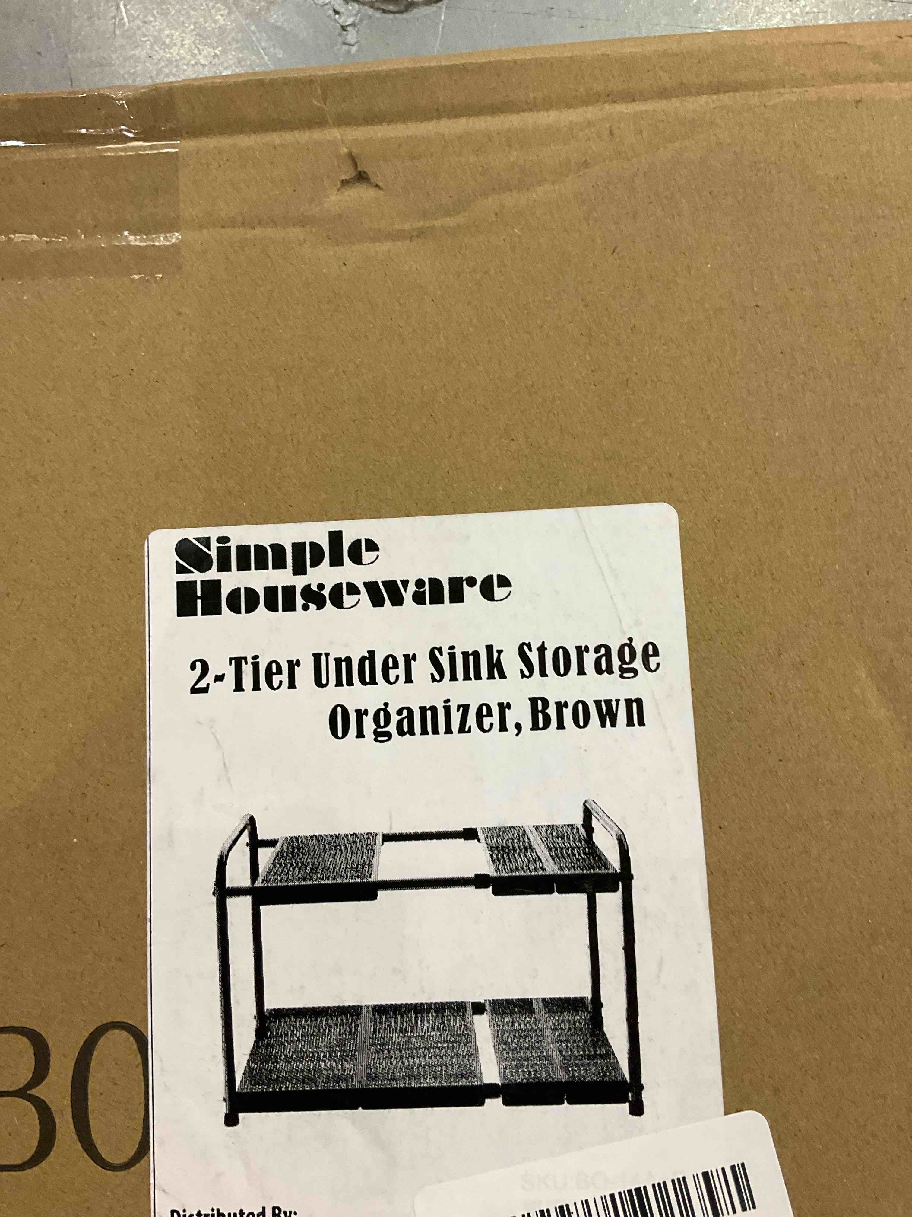 2 tier under sink storage organizer brown