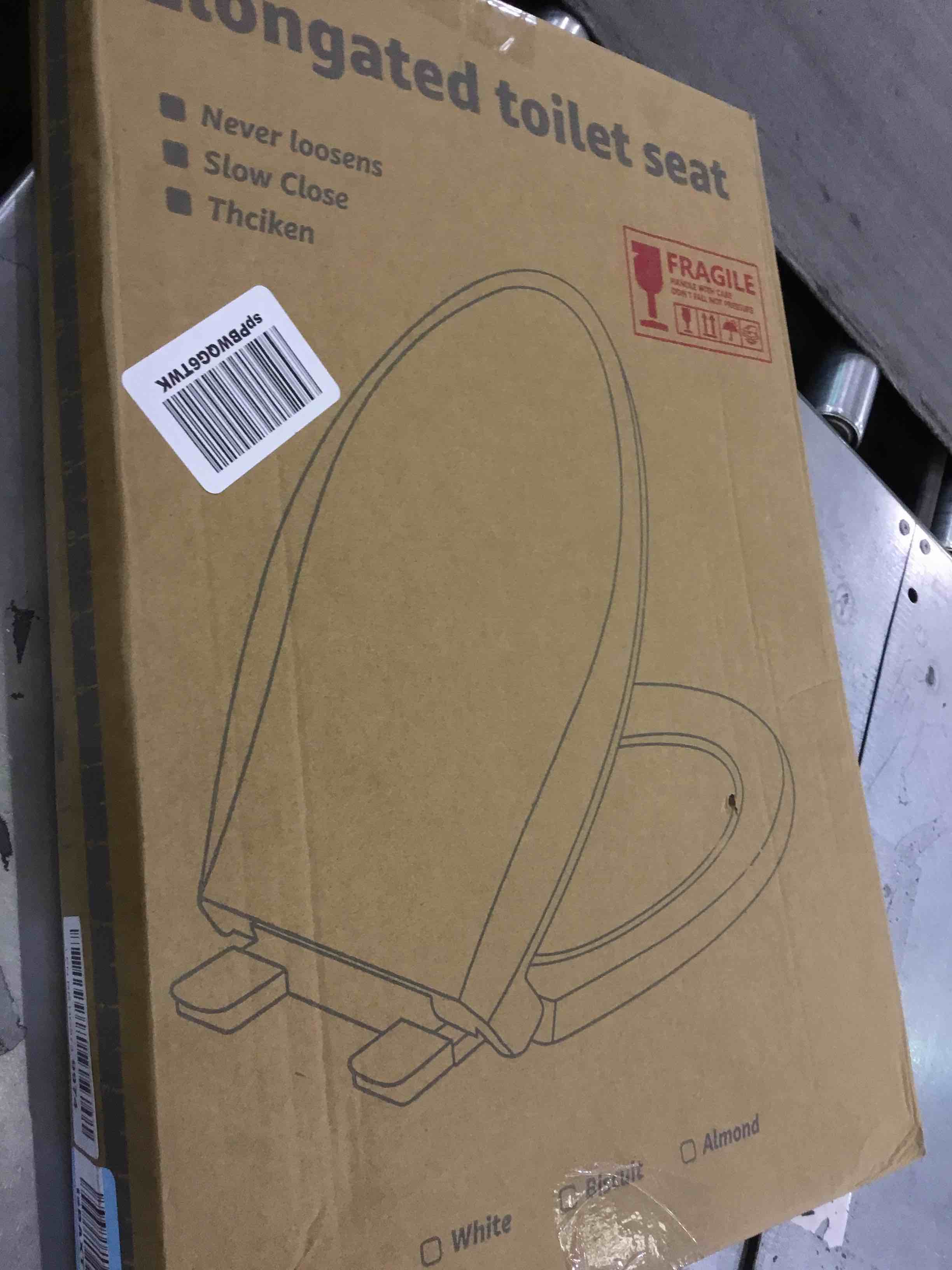 Elongated Toilet Seat, Quick-Release Hinges, Slow Close, Heavy Duty, Never Loosen, Aviation Material, White(18.5â€_x009d_)