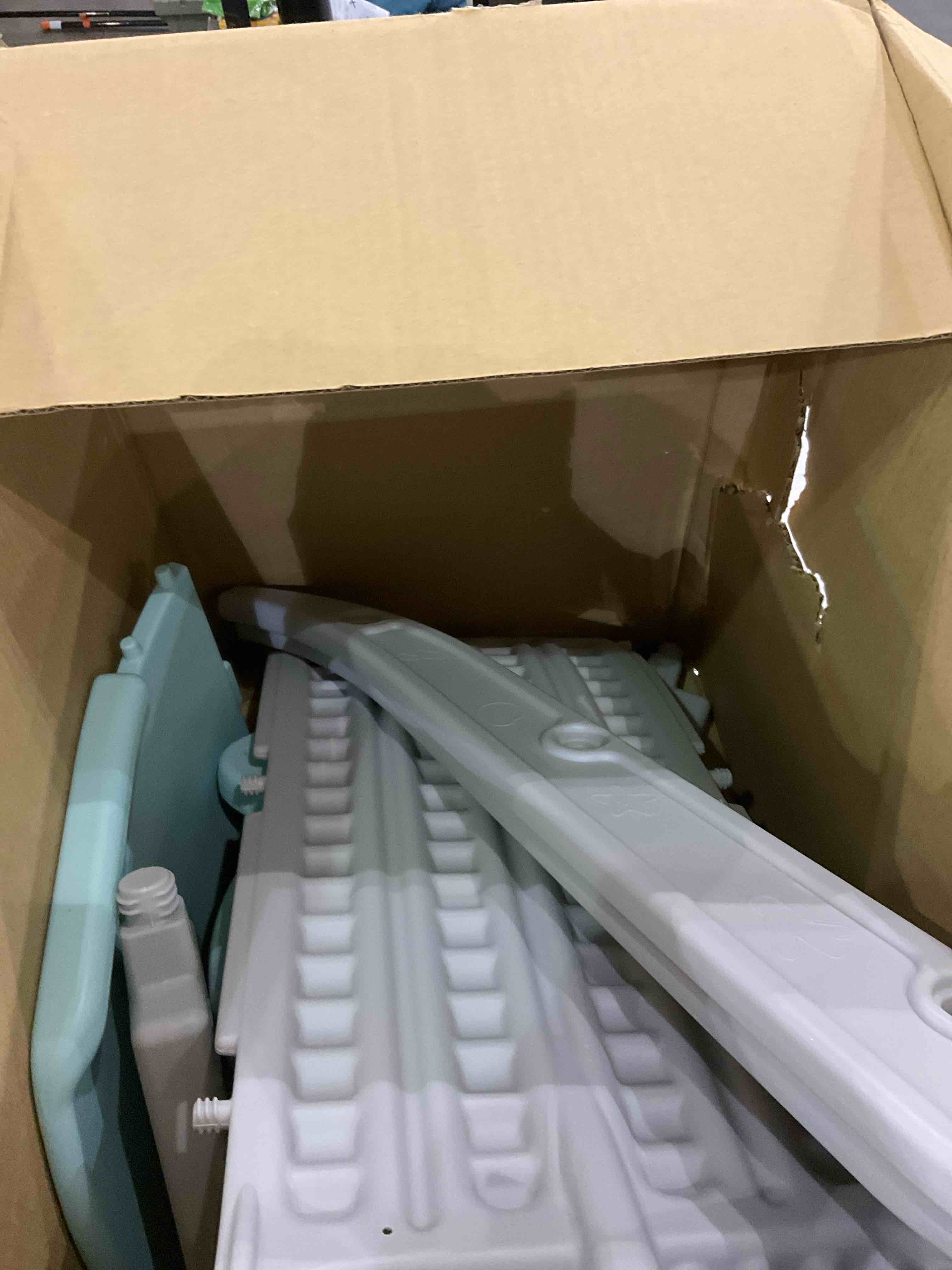 67i Toddler Slide Indoor Slide for Toddlers Age 1-3 Slide for Kids Indoor Slide Baby Slide Plastic Slide Play Slide with Basketball Hoop and Ball Foldable Slide Kids Indoor Outdoor Slide (Green)