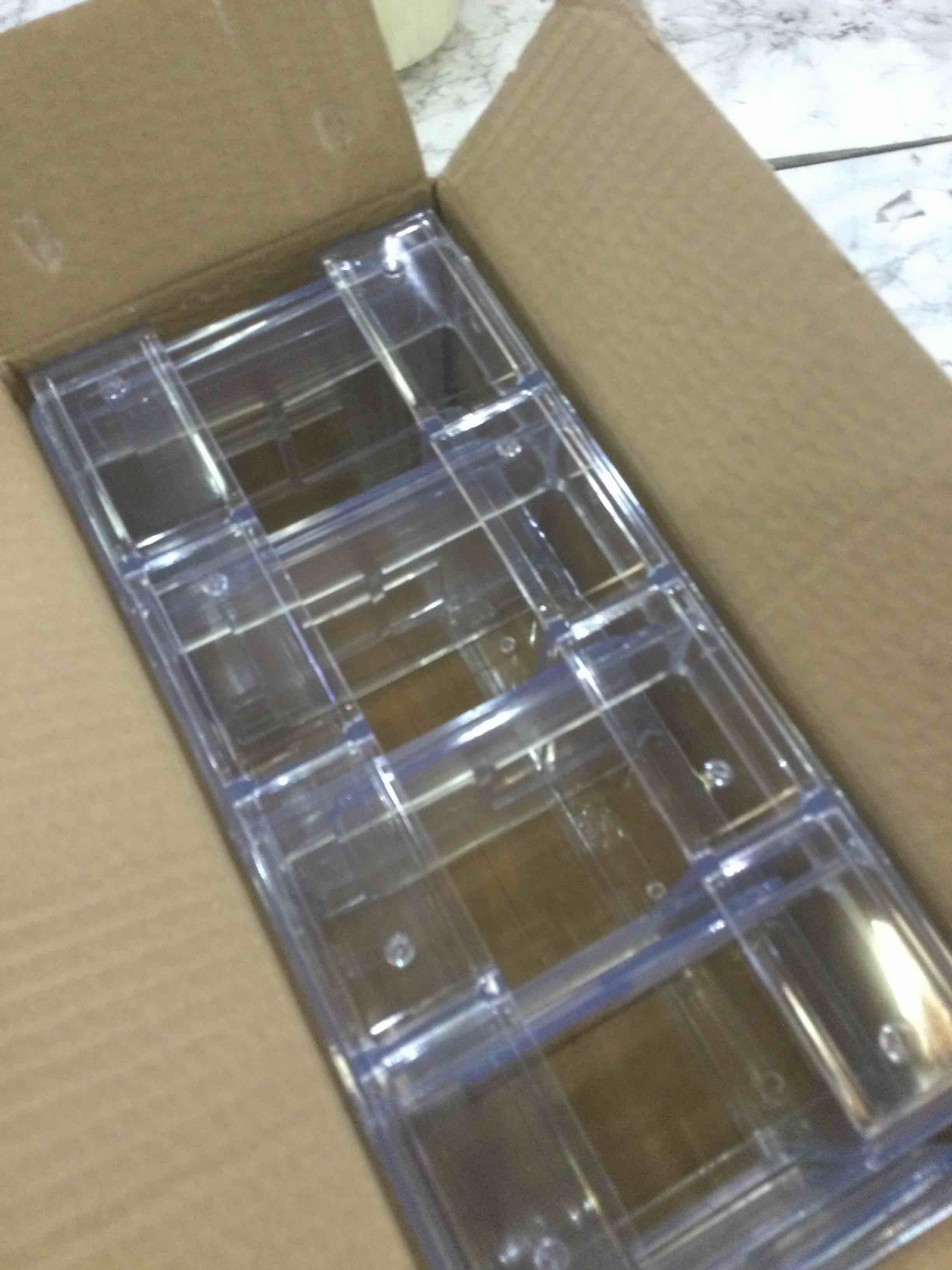 Lawei 2 Pack Acrylic File Sorter, 4-Section Clear Desktop File Folder Holder Organizer, Thick Office Storage Stand Rack for Book, Envelopes, Mail, Document, Notebook, Binder, Purse, Clutch Divider