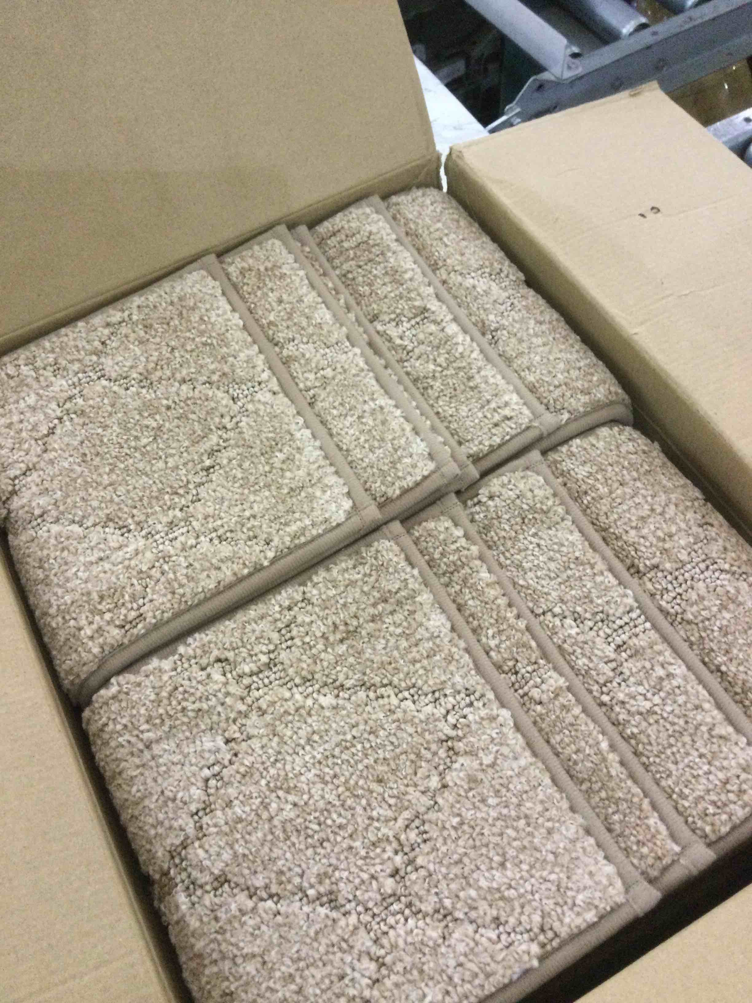 WayCossy Stair Treads for Wooden Steps, 8" X 30"(15 Pcs) Non Slip Indoor Stair Runner Mats, Peel & Stick Staircase Carpet Rug for Elders, Kids and Dogs, Beige