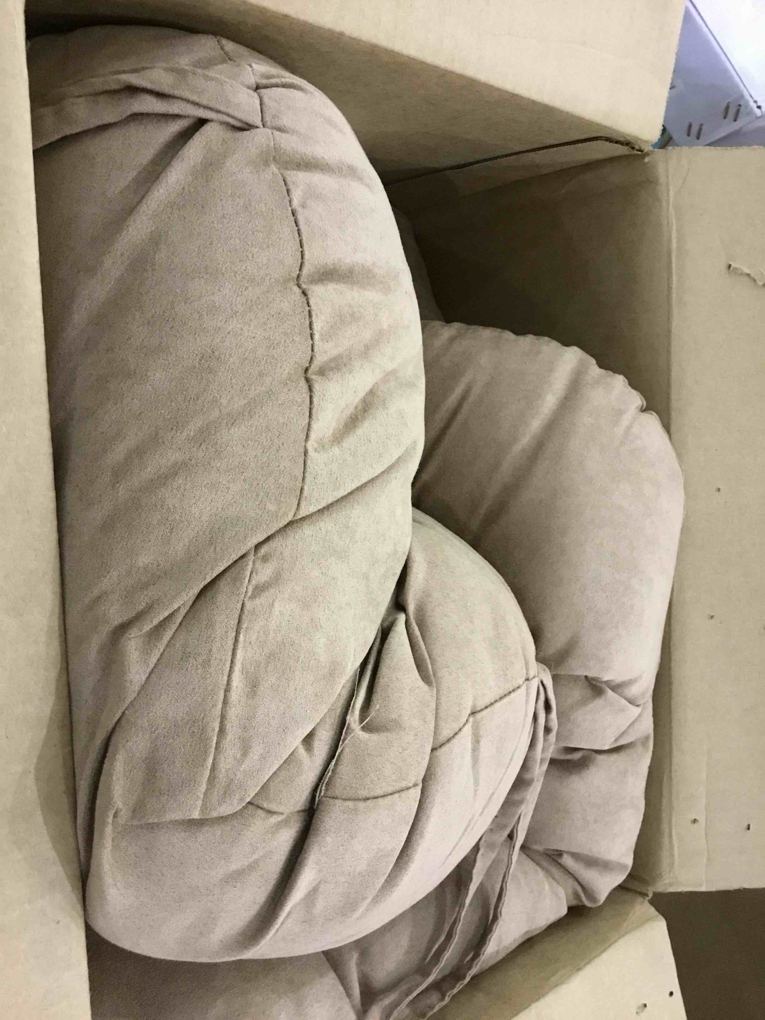 Blazing Needles Solid Microsuede Swivel Rocker Chair Cushion, 48" x 24", Java