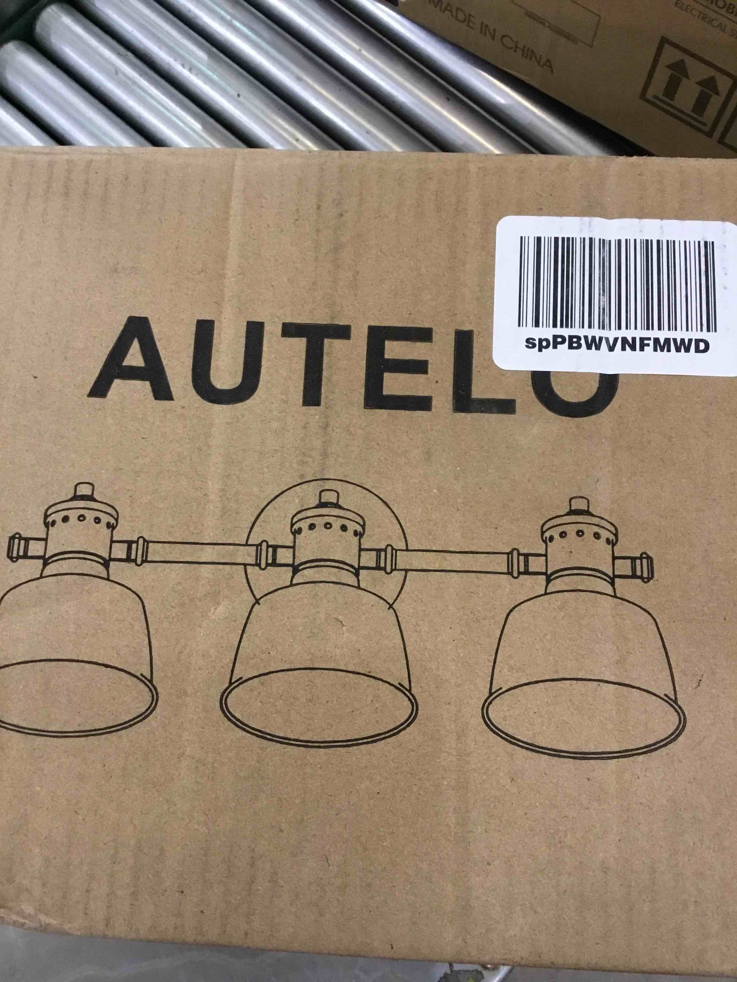 Autelo for bathroom light Licperron 3-Light Bathroom Light Fixtures, Black Vanity Light with Clear Glass Shade, Bathroom Vanity Light Over Mirror, Farmhouse Wall Sconces Lighting for Bedroom Hallway Living Room (
