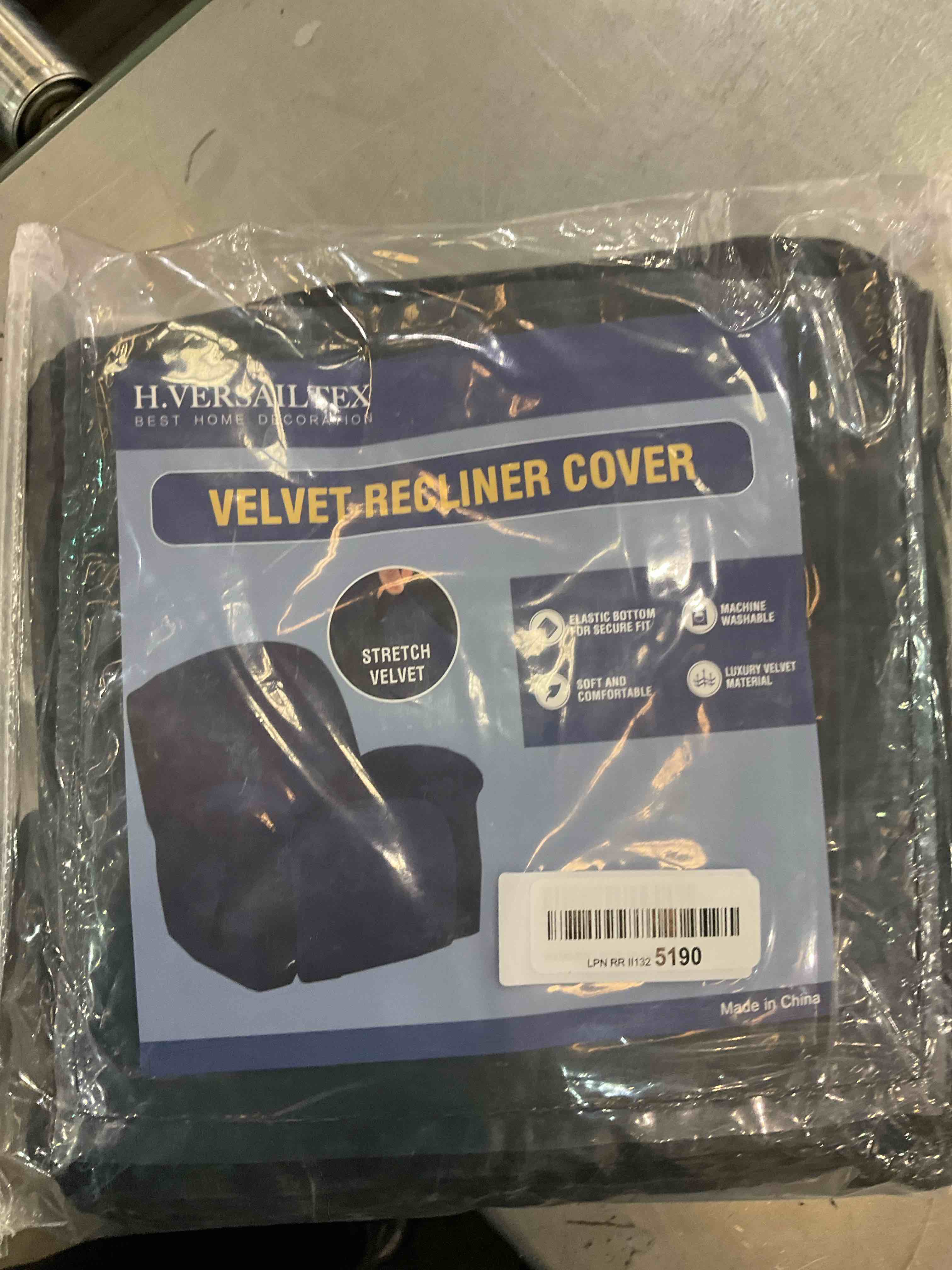 Velvet recliner cover 