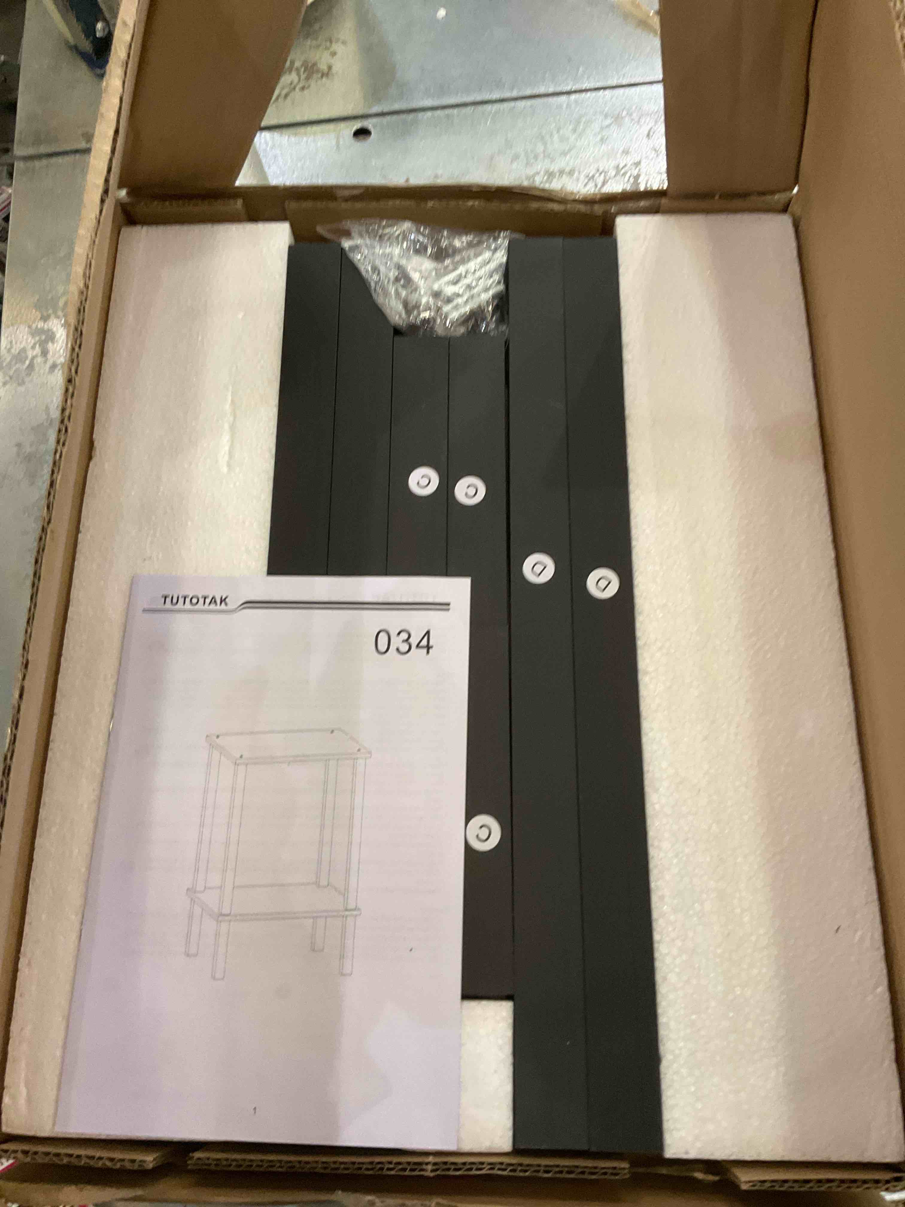 TUTOTAK End Table, Side Table, Nightstand, 2-Tier Storage Shelf, Sofa Table for Small Space, Living Room, Bed Room TB01BK034