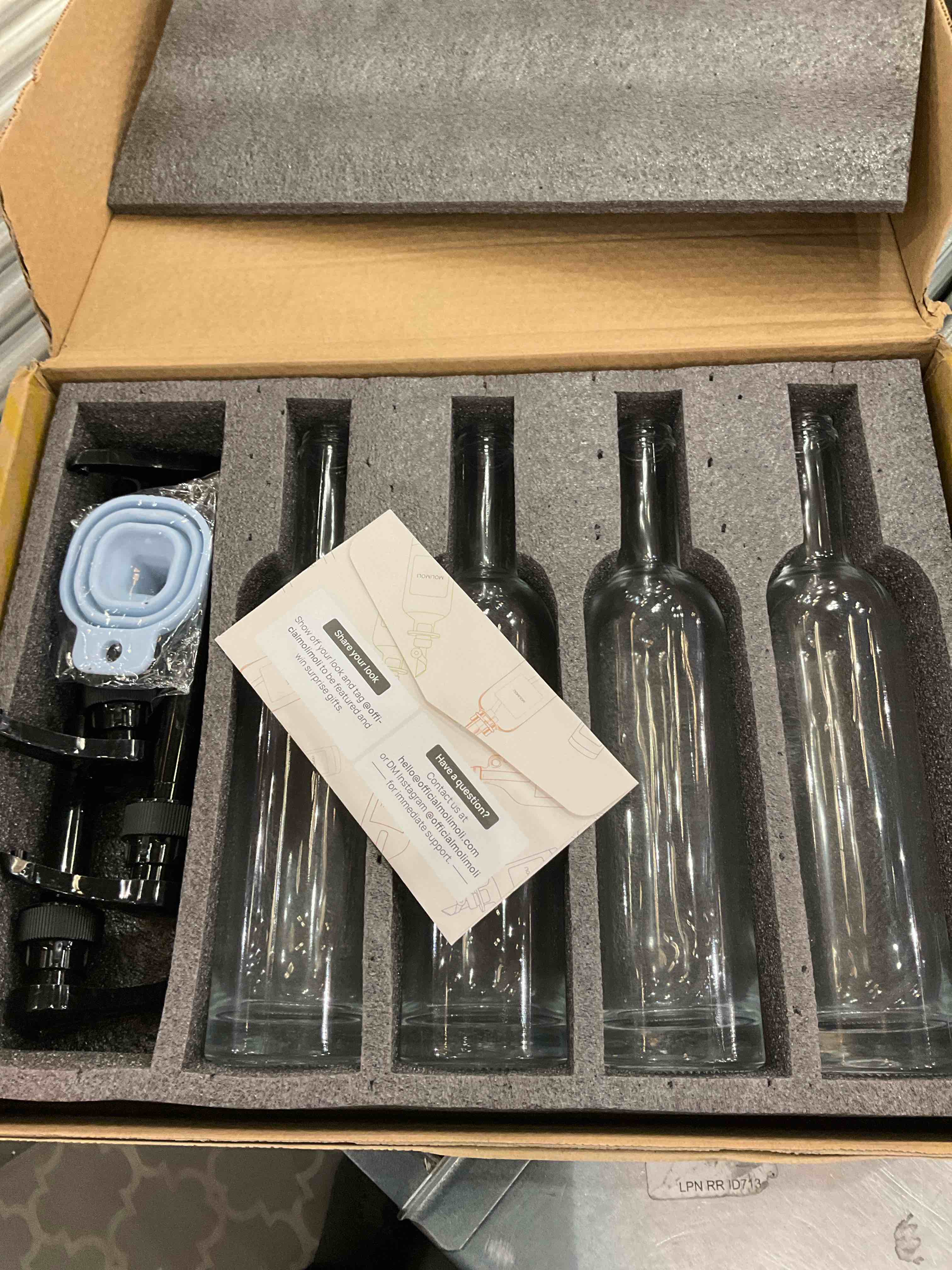 MoliMoli Set of 4, 350ml, Coffee Syrup Dispenser for Coffee Bar, Coffee Pump Dispenser, Glass Syrup Bottle w. Pumps, Simple Syrup Dispenser w. Labels (Black)