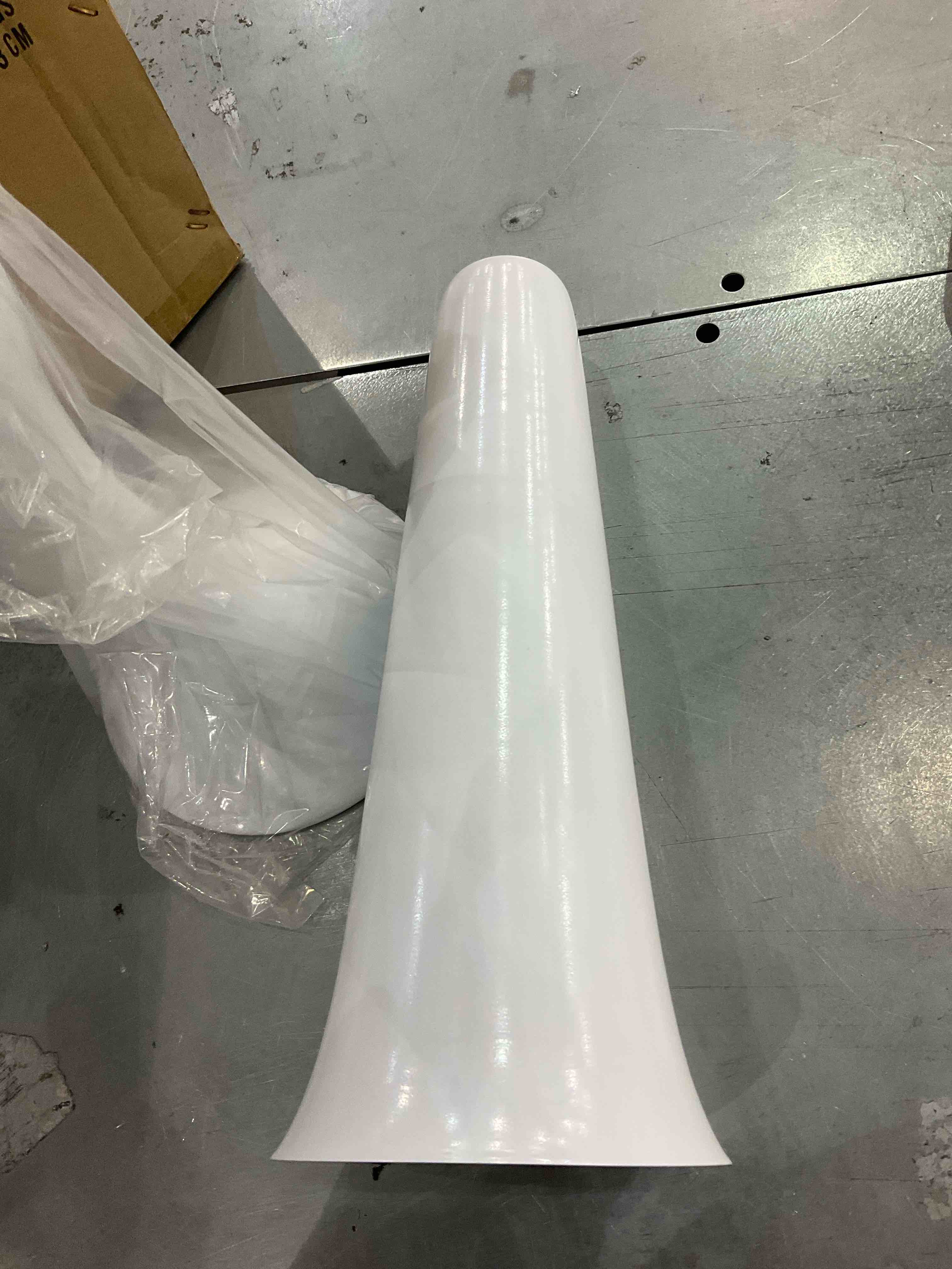 Versatile Metal Wedding Centerpieces Vase Trumpet Road Lead for Party Dinner Centerpiece Anniversary Ceremony Birthday Event Hotel Decor Home Decoration WEPDIY (White, 29 inch)