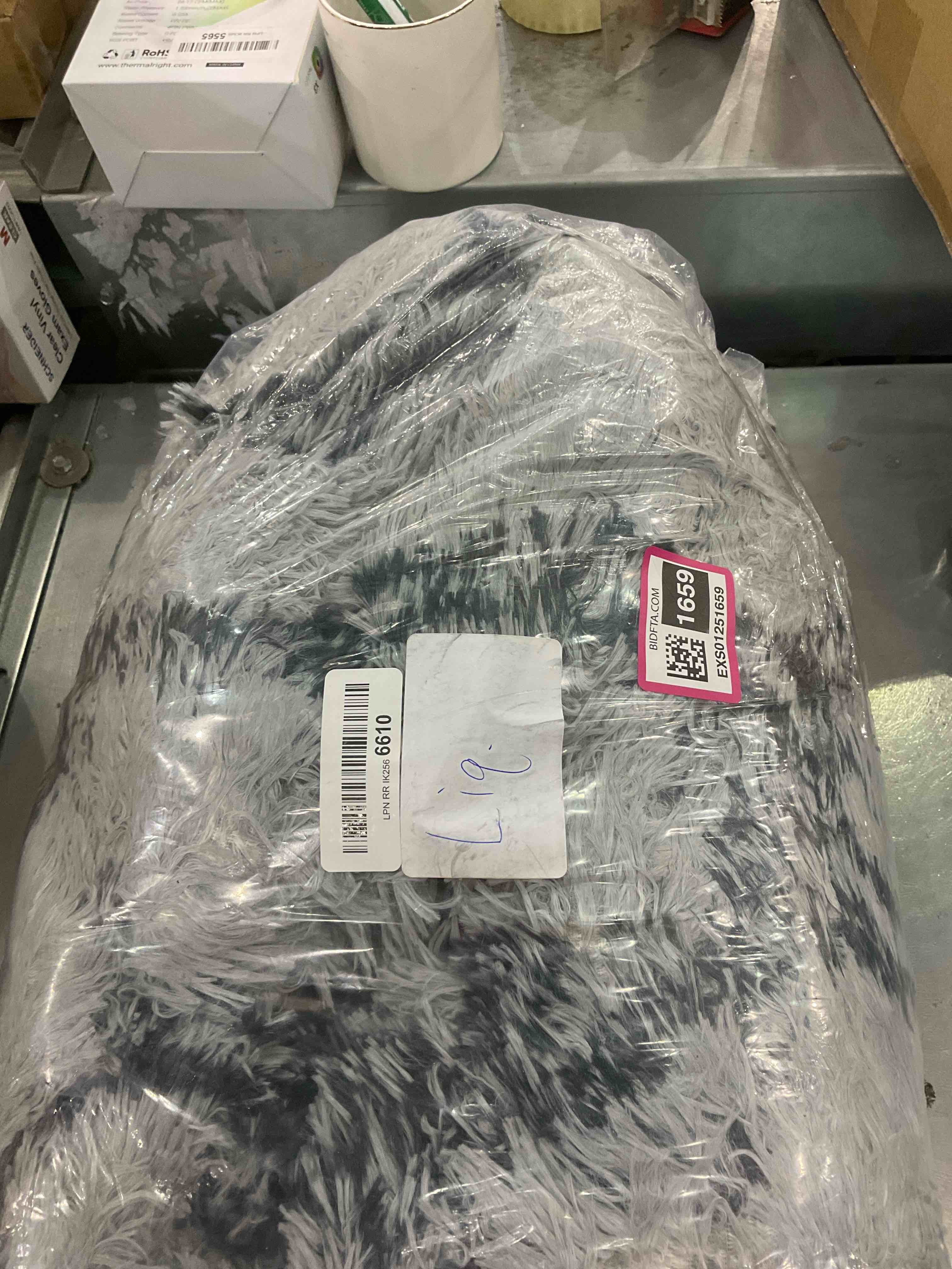 Fuzzy Plush Soft Throw Area Rug, Gray