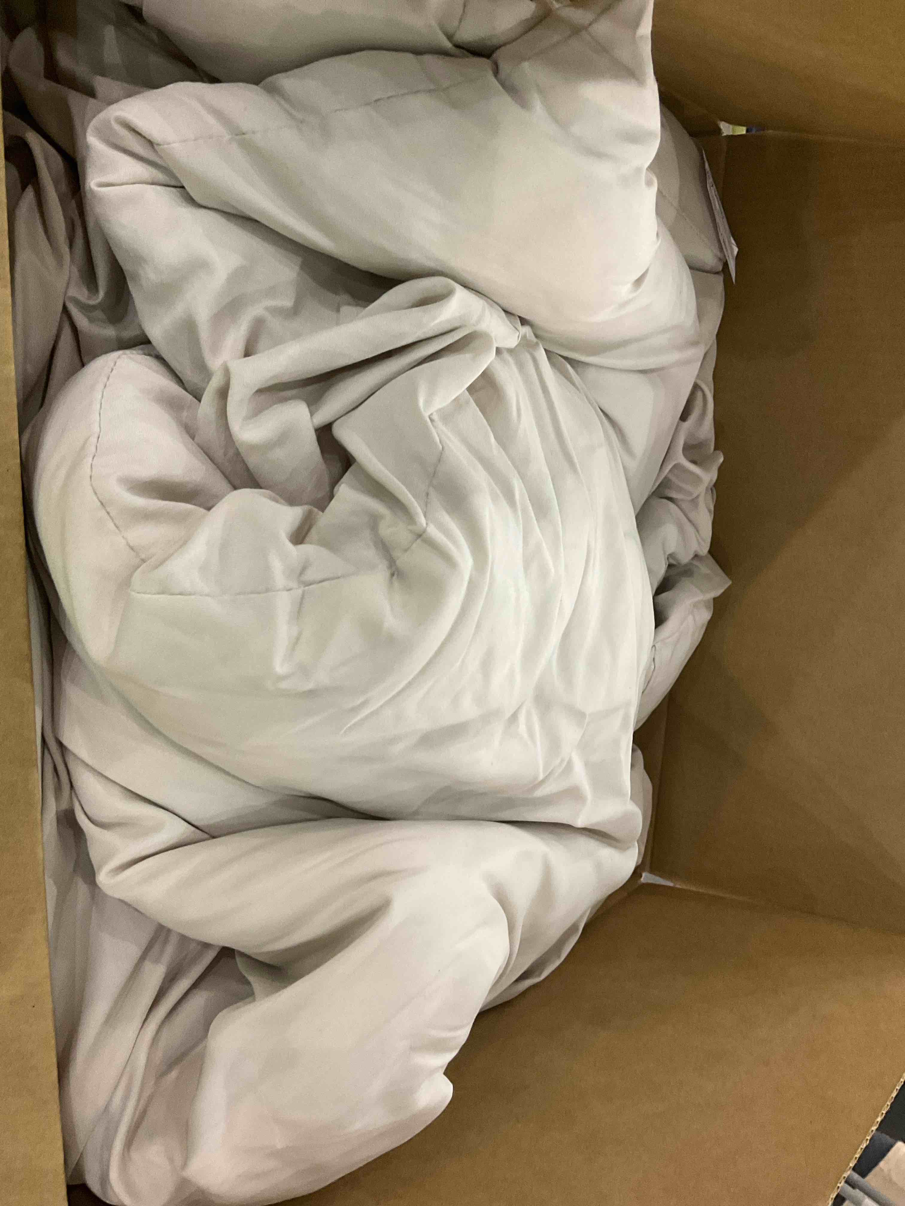 Comfort Spaces Cream King Comforter Set - 3 Pieces Pintuck Pleated Farmhouse Bedding Sets King, All Season Lightweight, Cotton-Like Softness Pre-Washed Microfiber King Bed Set, Shams, King/Cal King