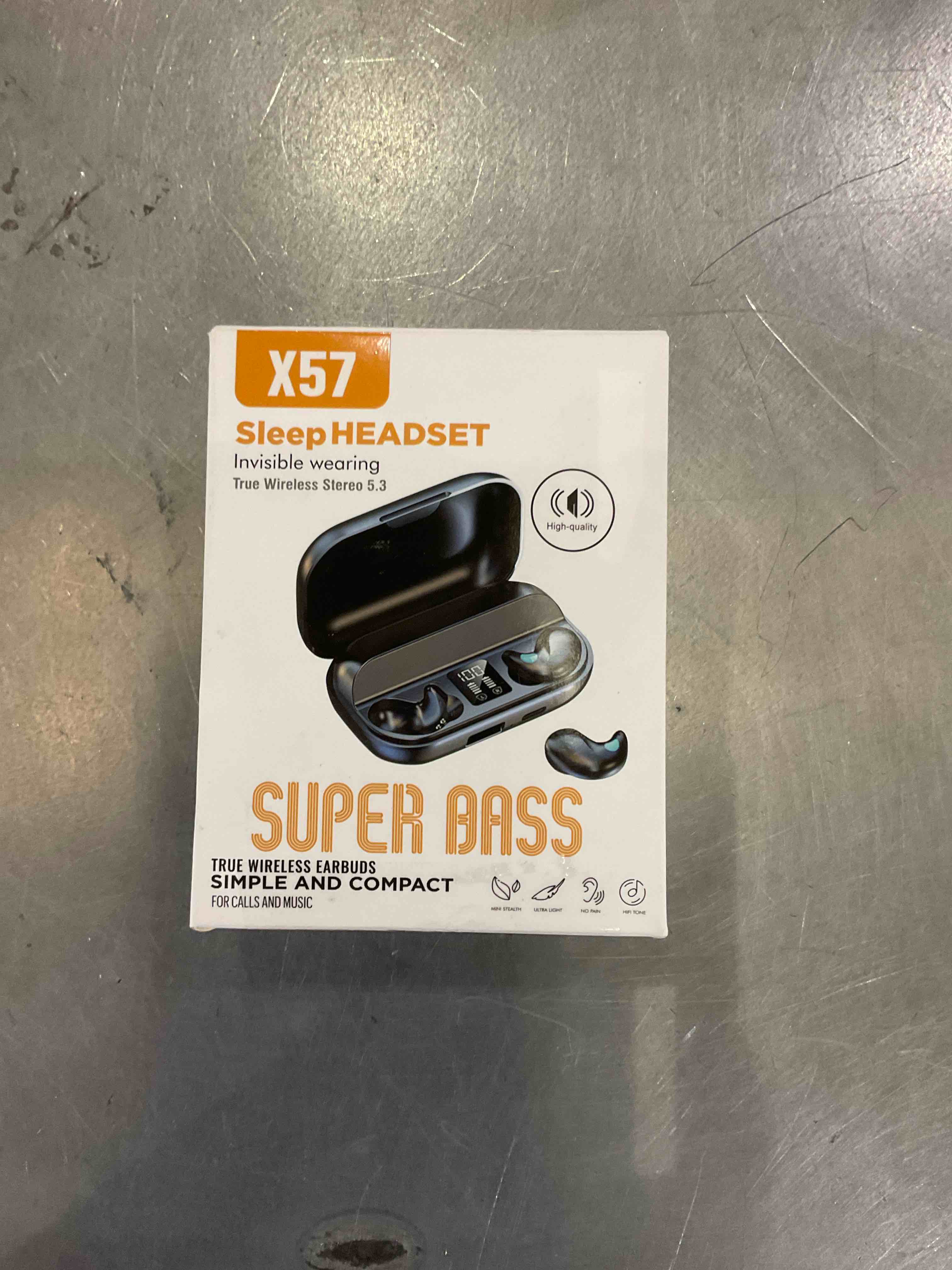 Xmenha Invisible Sleep Wireless Earphone IPX5 Waterproof Thin Invisible Sleep Earbuds for Side Sleepers Sleep Ear Buds Smallest Tiny Small Mini Discreet Earbud for Sleeping Invisible Headphones