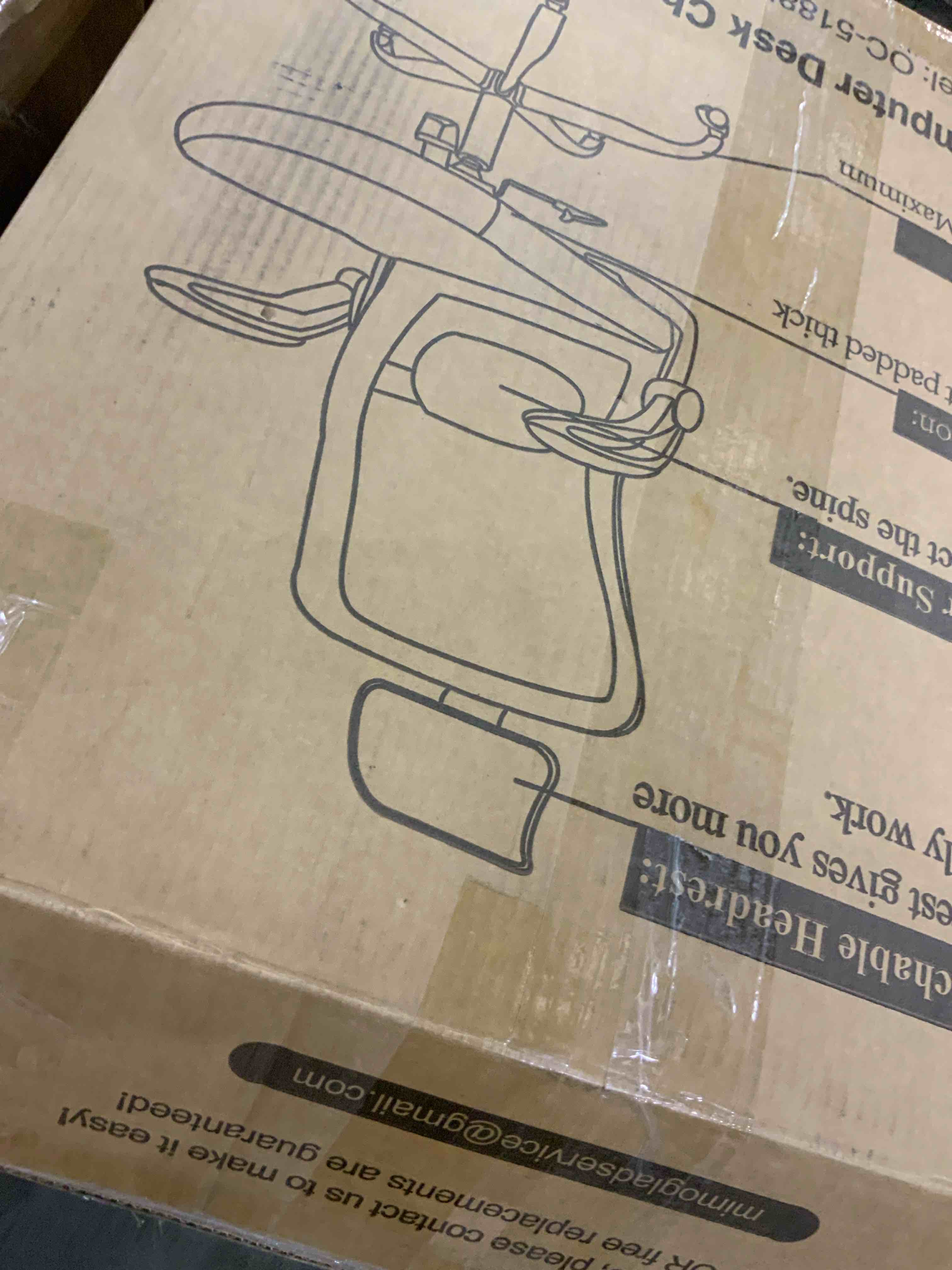 Mimoglad Office Chair, High Back Ergonomic Desk Chair with Adjustable Lumbar Support and Headrest, Swivel Task Chair with flip-up Armrests for Guitar Playing, 5 Years Warranty