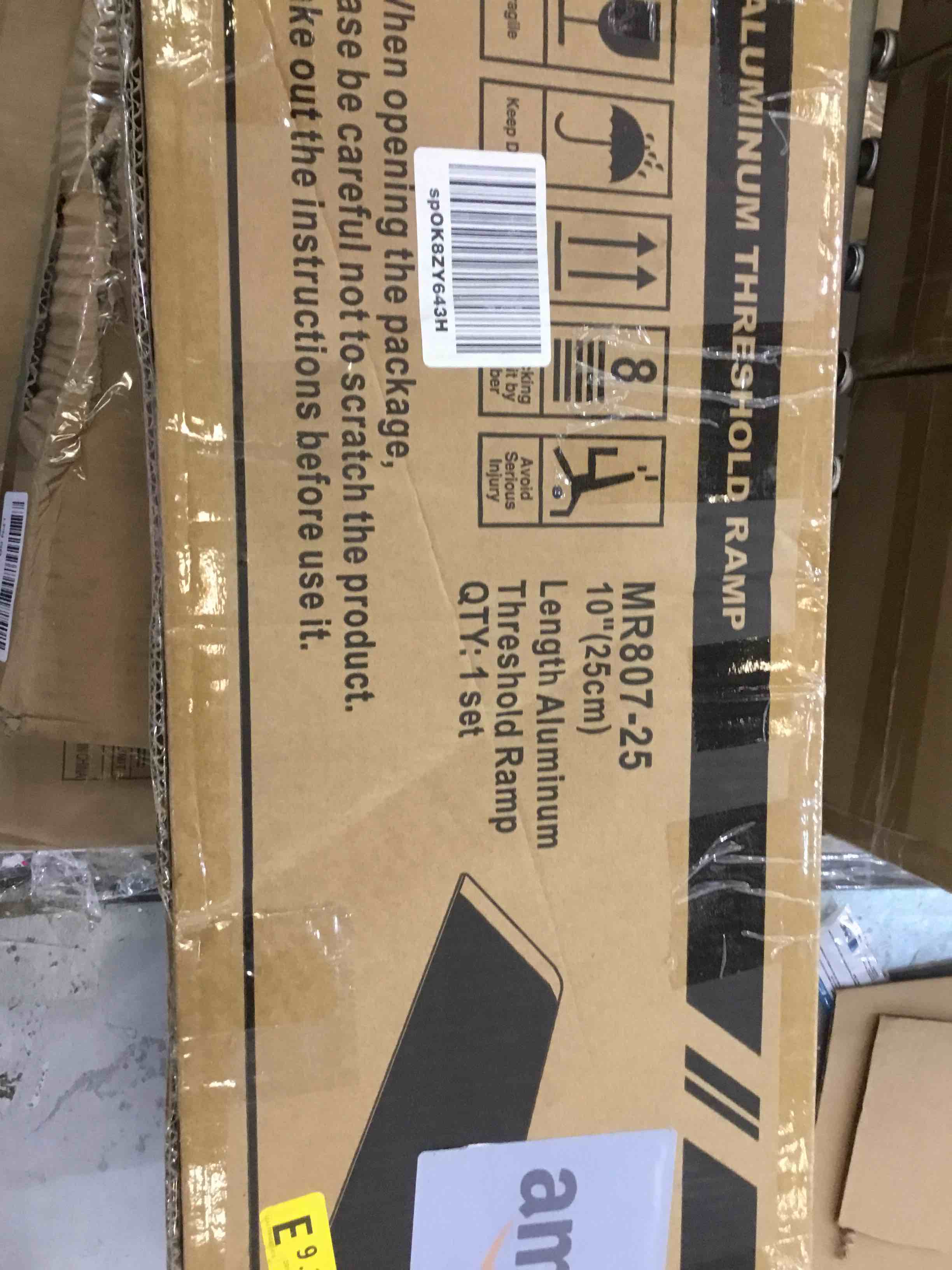 Ruedamann 10 x 31.5 Inch Portable Threshold Ramp,600 lbs Capacity,Aluminum Ramp for Wheelchair,Doorway Access Anti-Slip Surface Wheelchair Ramp