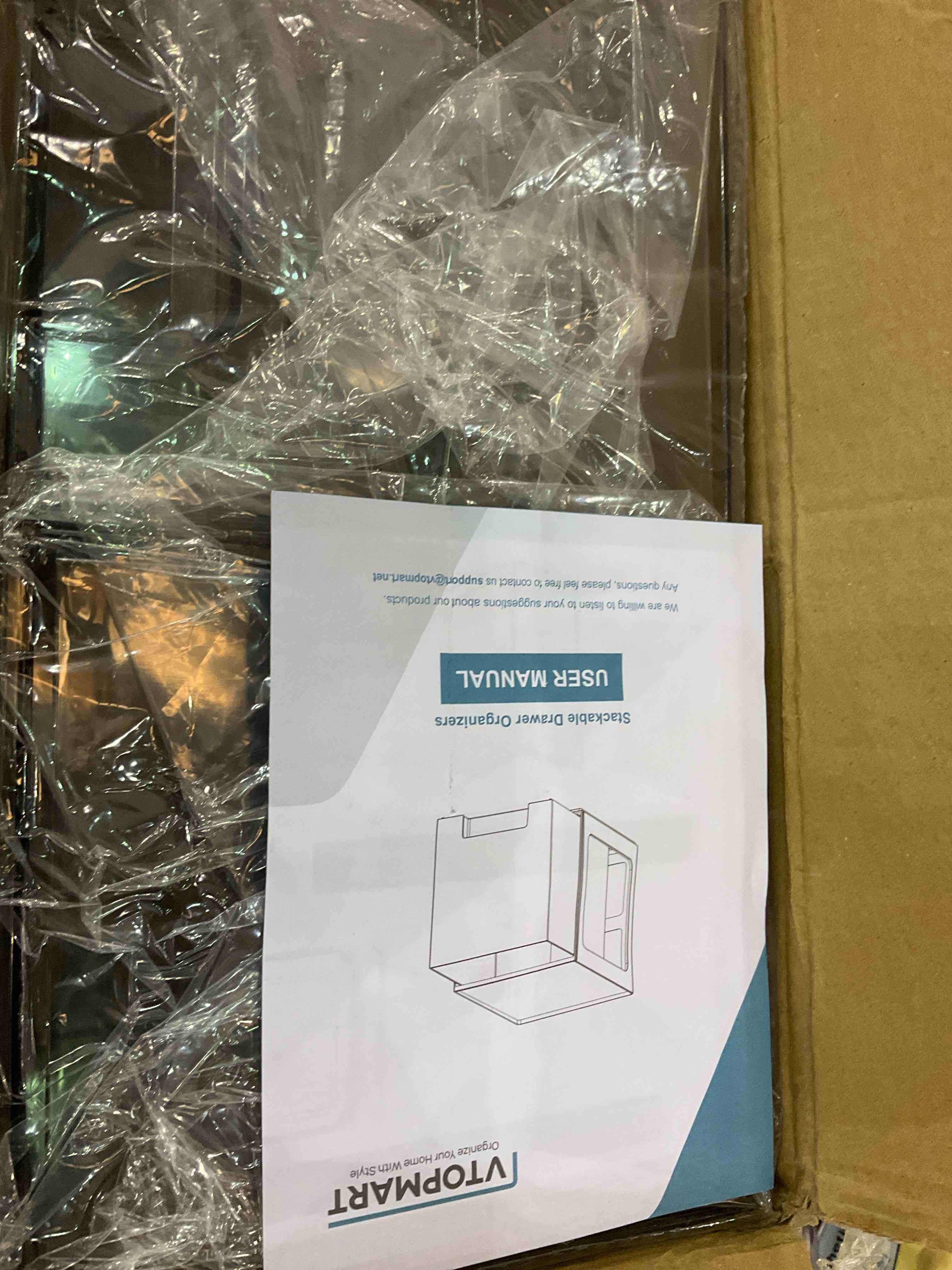 4 Pack Stackable Makeup Organizer Storage Drawers, Vtopmart 6.6’‘ Tall Acrylic Bathroom Organizers?Clear Plastic Storage Bins For Vanity, Undersink, Kitchen Cabinets, Pantry Organization and Storage