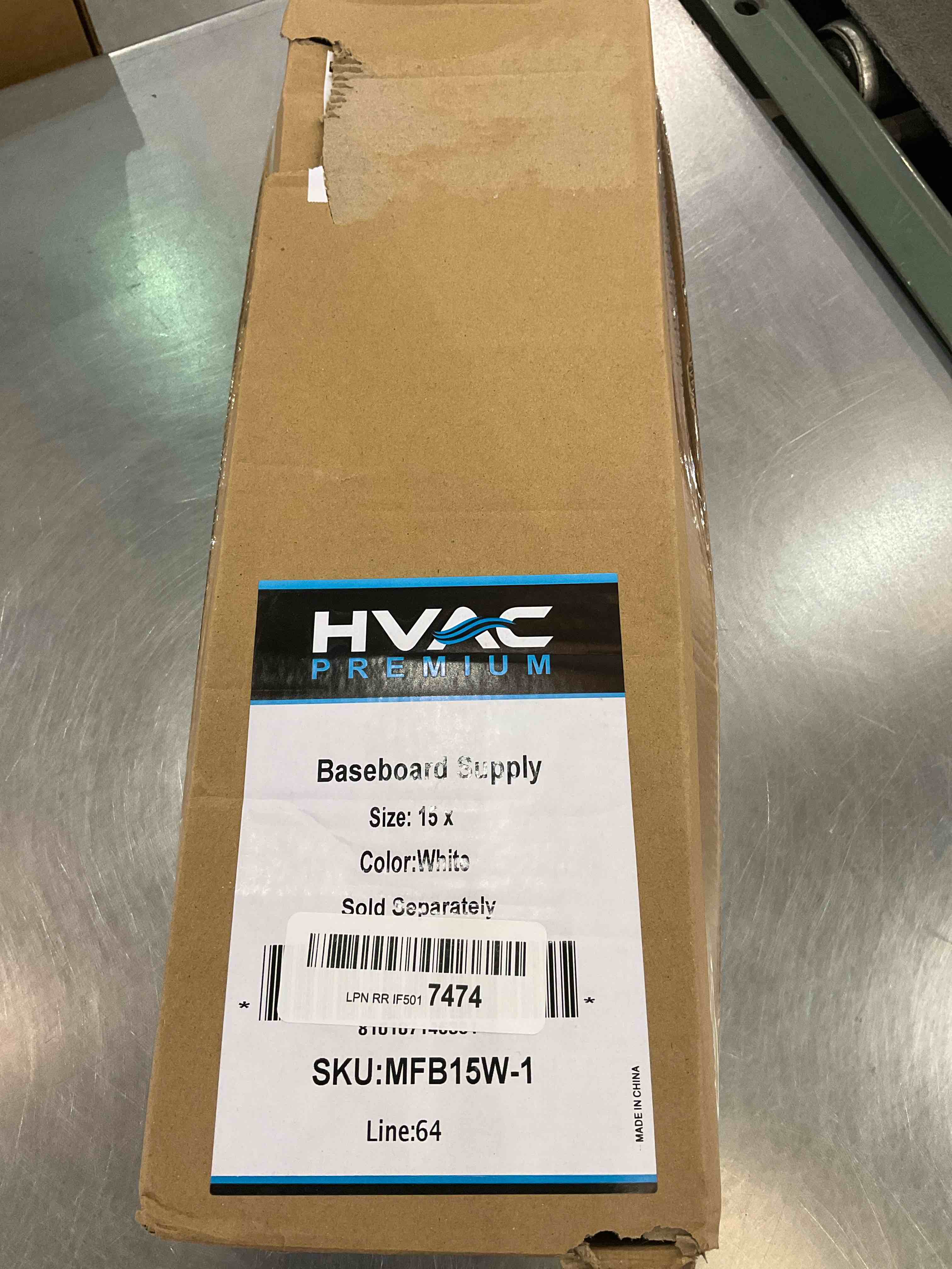 15" Corner Baseboard Grille - White - HVAC Corner Vent Cover