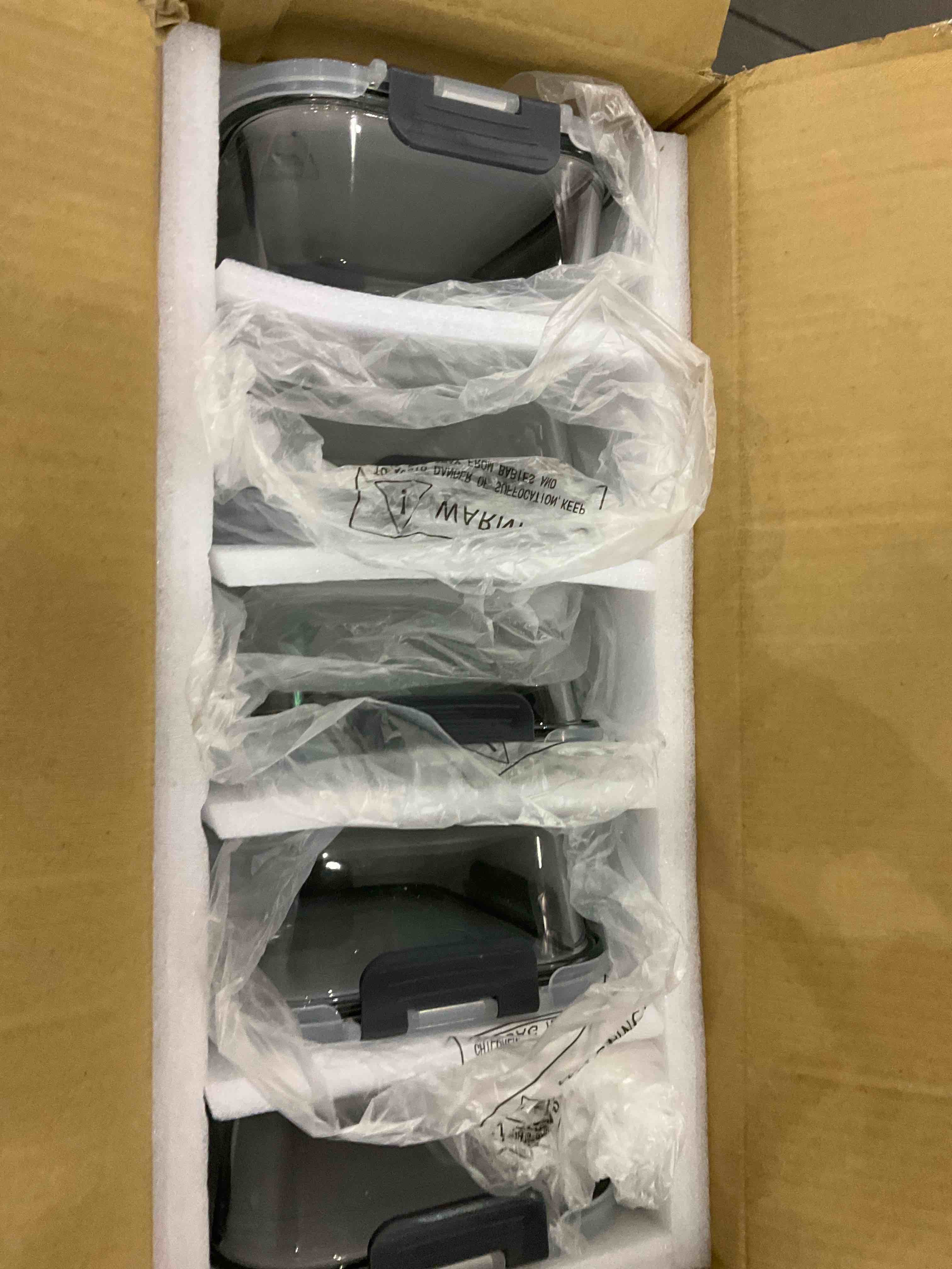 Skroam 5-Packs 36OZ Glass Food Storage Containers with Lids Airtight, Glass Meal Prep Container for Lunch, Pantry Organizers and Storage, Glass Lunch Boxes for Freezer to Oven Safe, Leak Proof