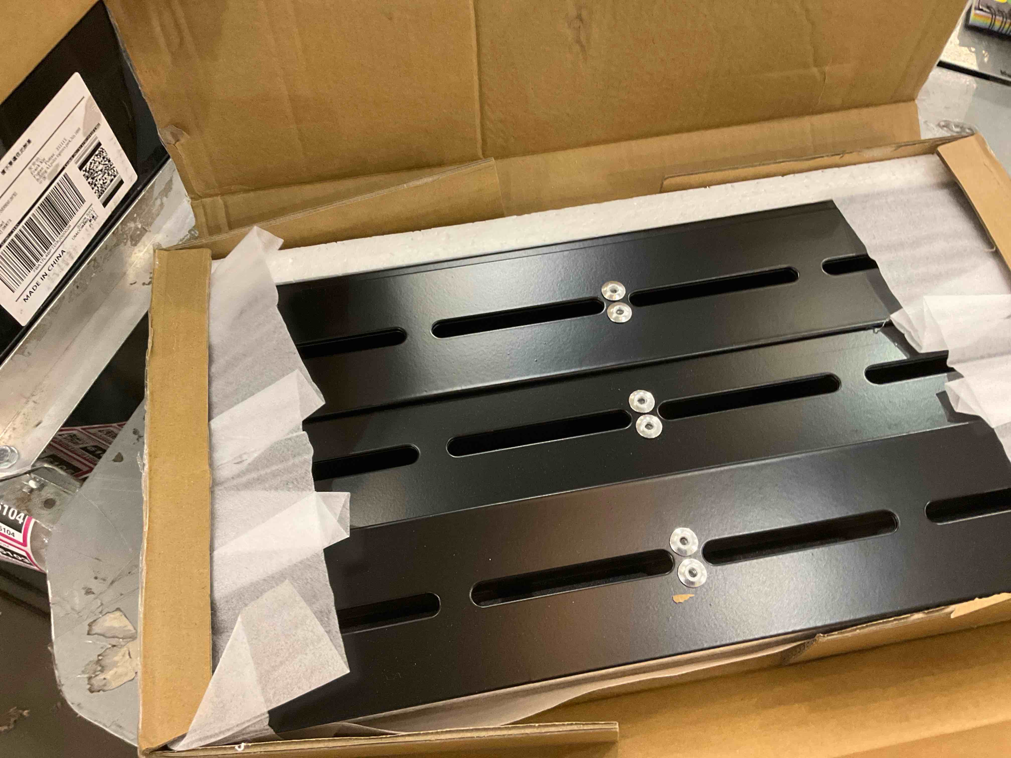 TORACK Garage Ceiling Bin Storage Rack, Overhead Tote Storage Rail System Heavy Duty Adjustable Tote Slide Garage Storage System(for 5 Bins, Bins are not included)