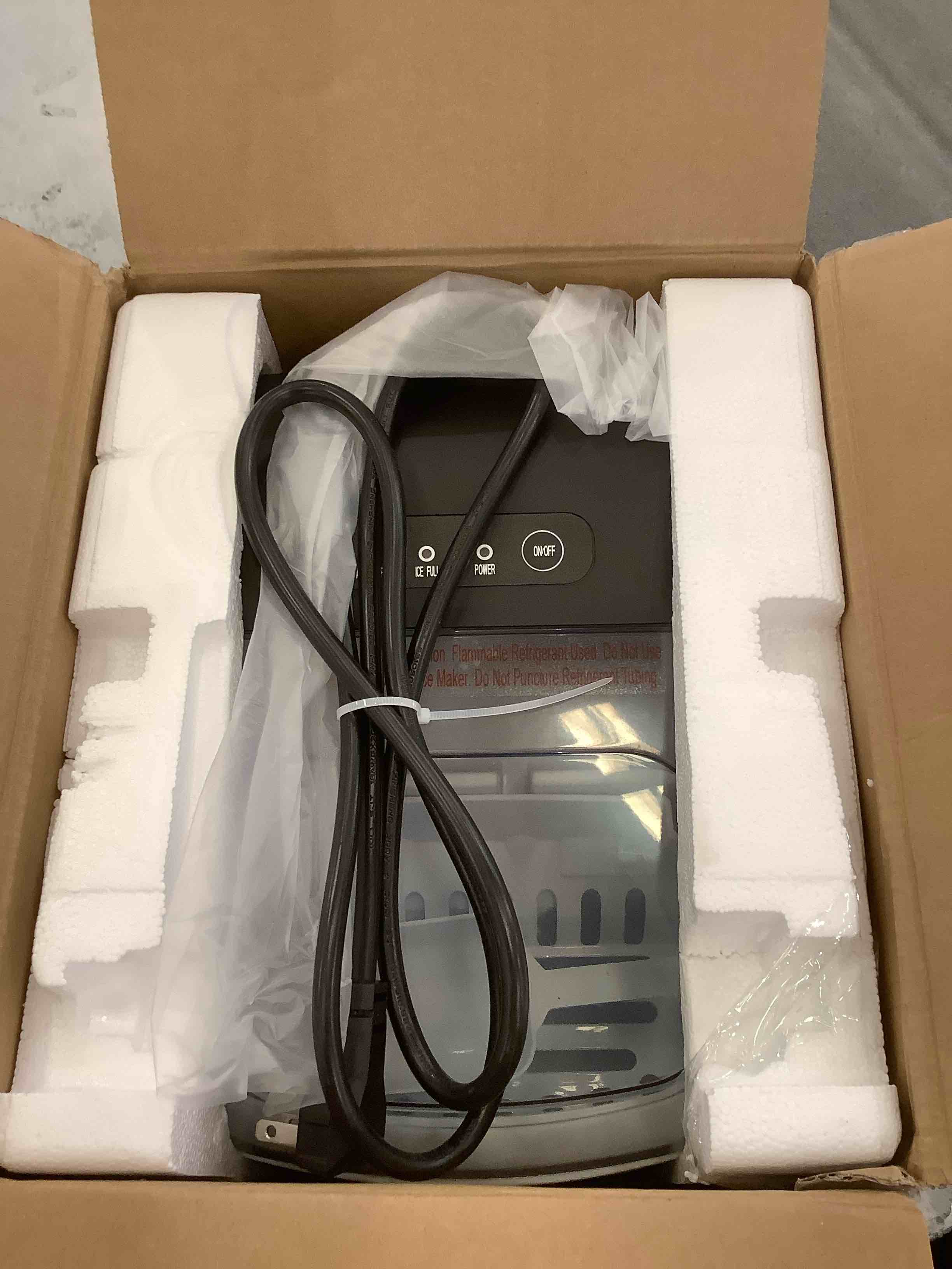 COWSAR Ice Maker Countertop, Stainless Steel Portable Ice Maker Machine with Self-Cleaning, 26.5lbs/24Hrs, 6 Mins/9 Pcs Bullet Ice, Perfectly for Home Use, Gift