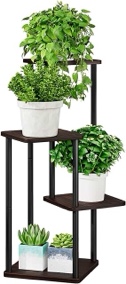 AZERPIAN 4 Tier Plant Stand AZH724 Black Oak