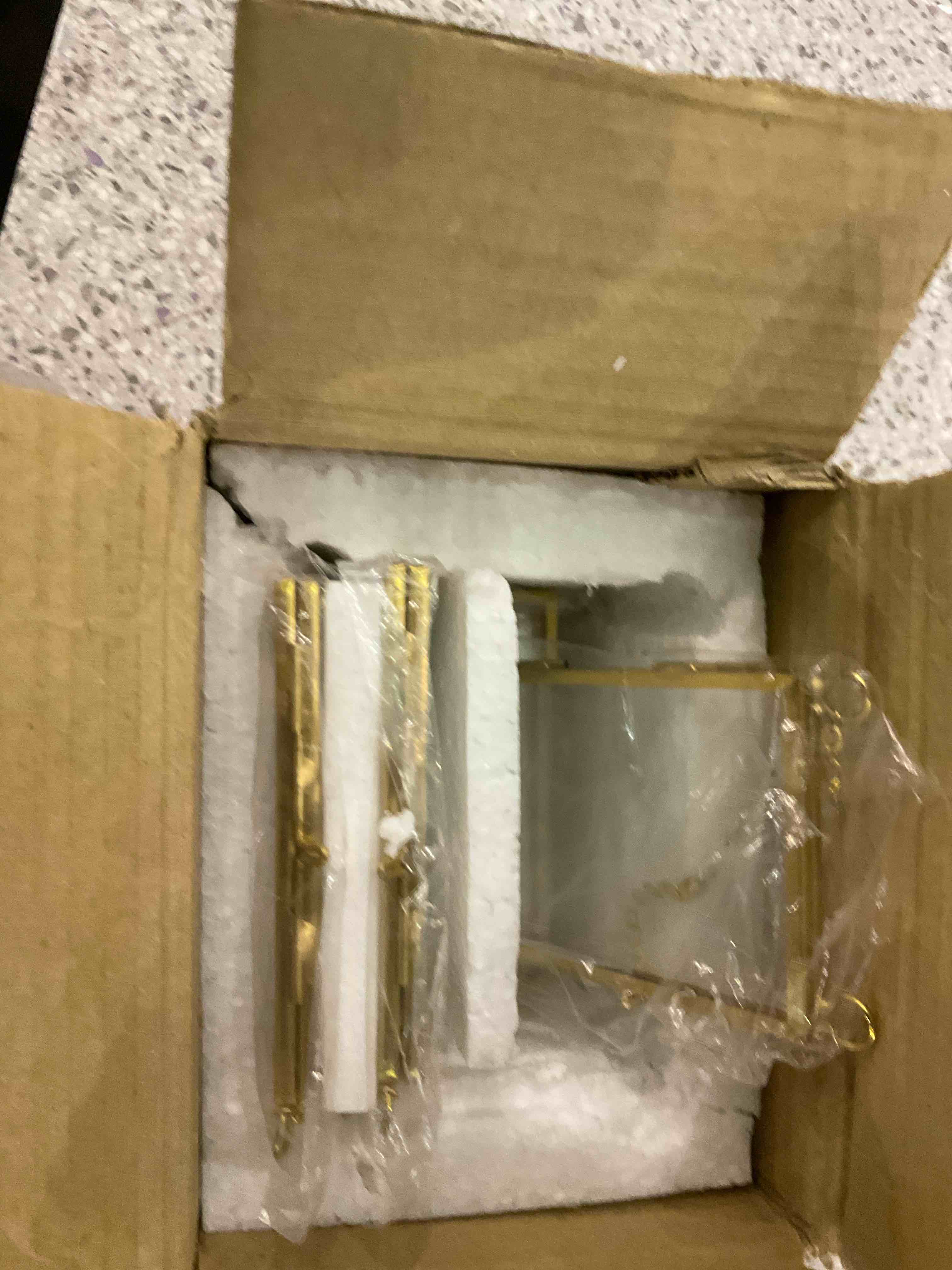 Landhoow 8 Pcs Glass Frame for Pressed Flowers 3.5 x 2.5 Inch, Small Floating Picture Frames Double Glass Brass Hanging Photo Frame with Chain for Dried Flowers Craft Valentine's Day Gift(Gold)