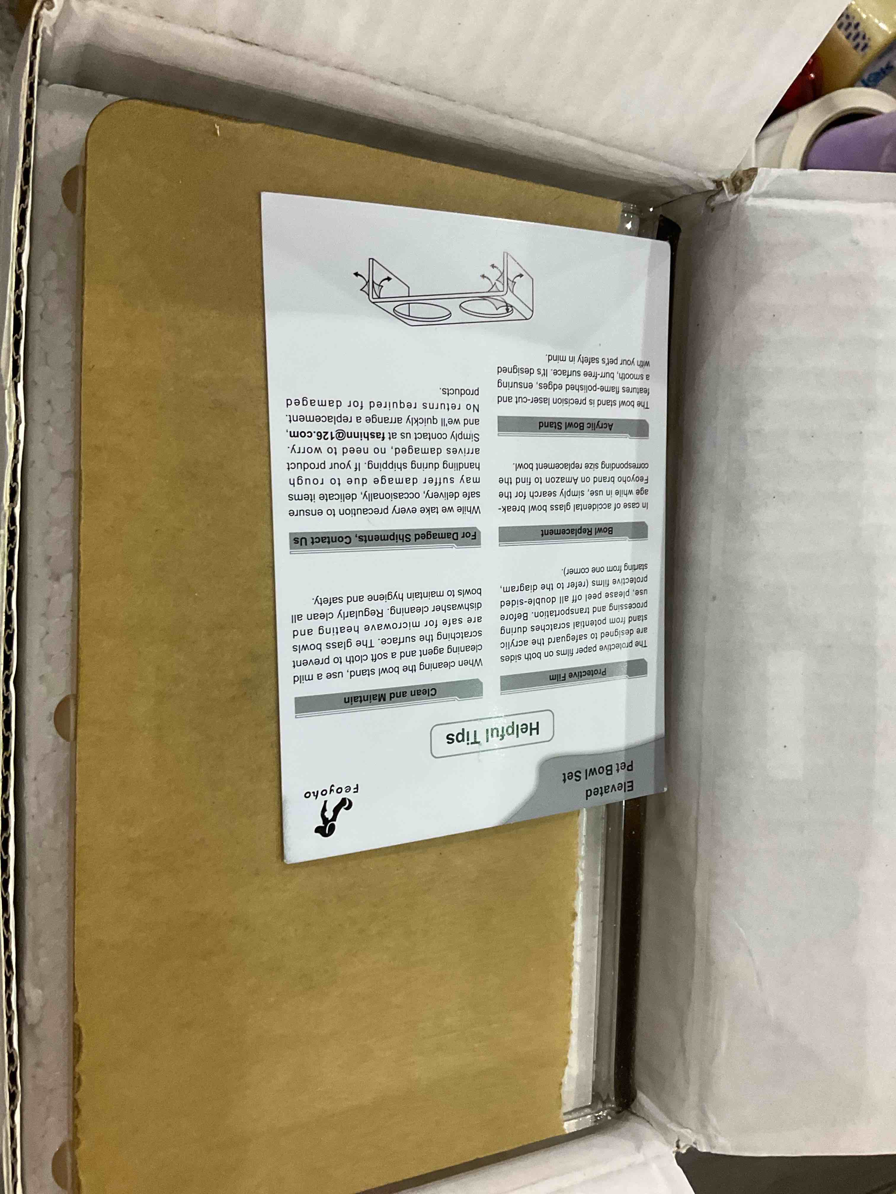 Acrylic Elevated Dog Cat Bowls Pet Feeder Double Bowl Raised Stand Comes with 2 Removable Glass Bowls and 2 Stainless Steel Bowls.Perfect for Medium Dogs, 5.5" Tall