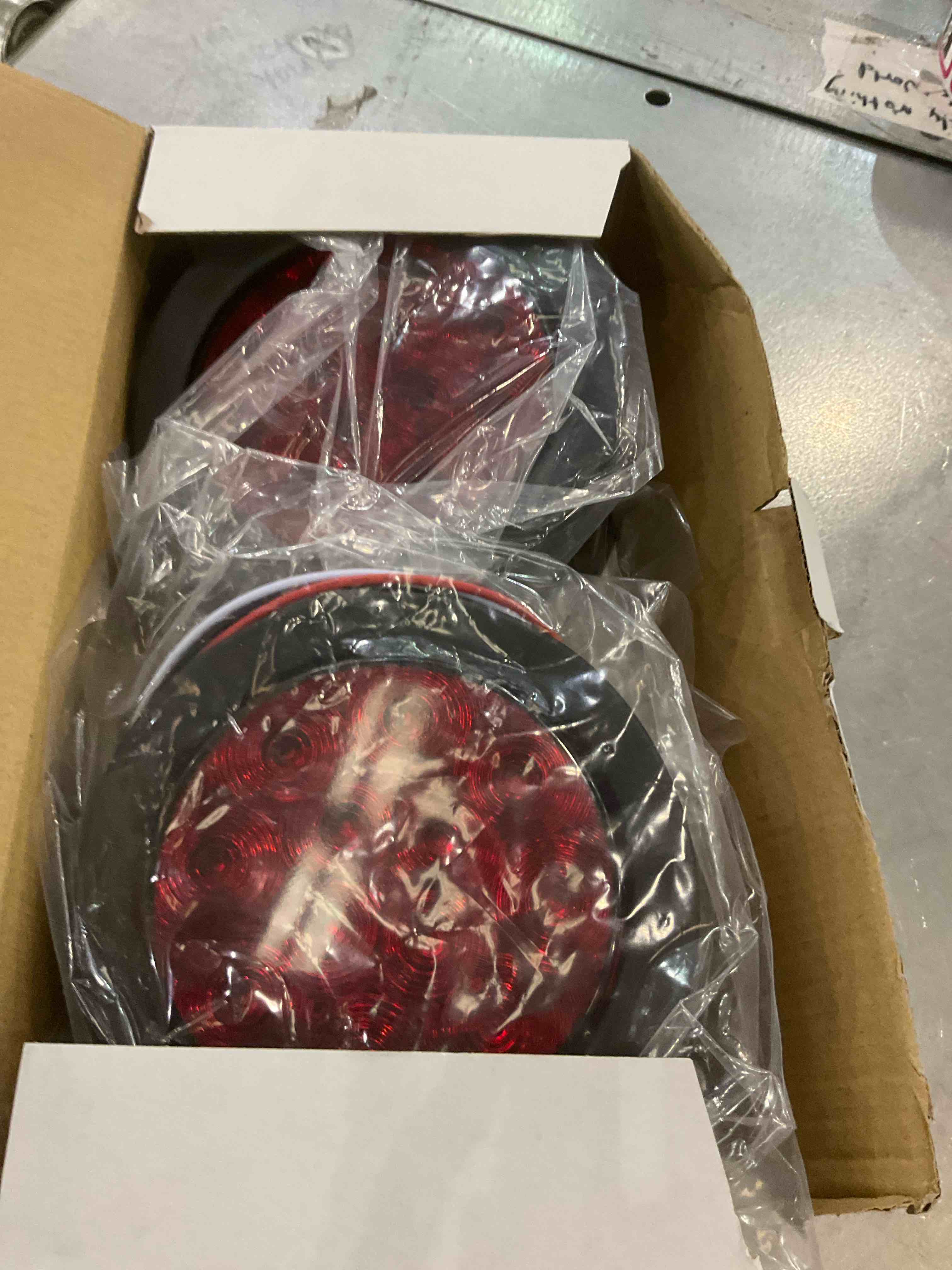 Nilight 4PCS 4� 12LED Red Round Stop Brake Turn Tail Lights w/Surface Mount Grommet Plugs IP67 Trailer Tail Lights for Truck Trailer RV, 2 Years Warranty