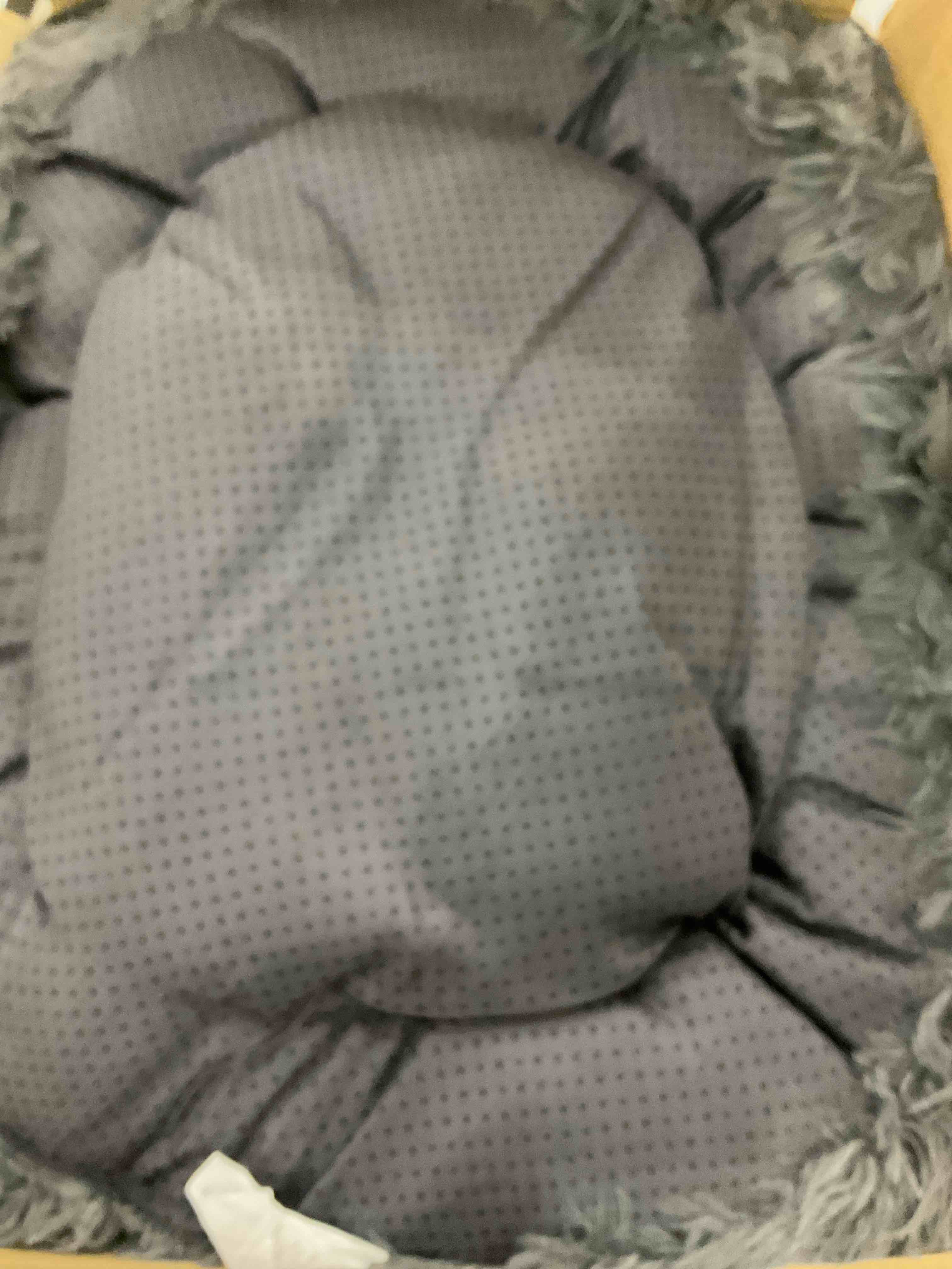 Bedsure Calming Dog Bed for Small Dogs - Donut Washable Small Pet Bed, 23 inches Anti Anxiety Round Fluffy Plush Faux Fur Cat Bed, Fits up to 25 lbs Pets, Dark Grey