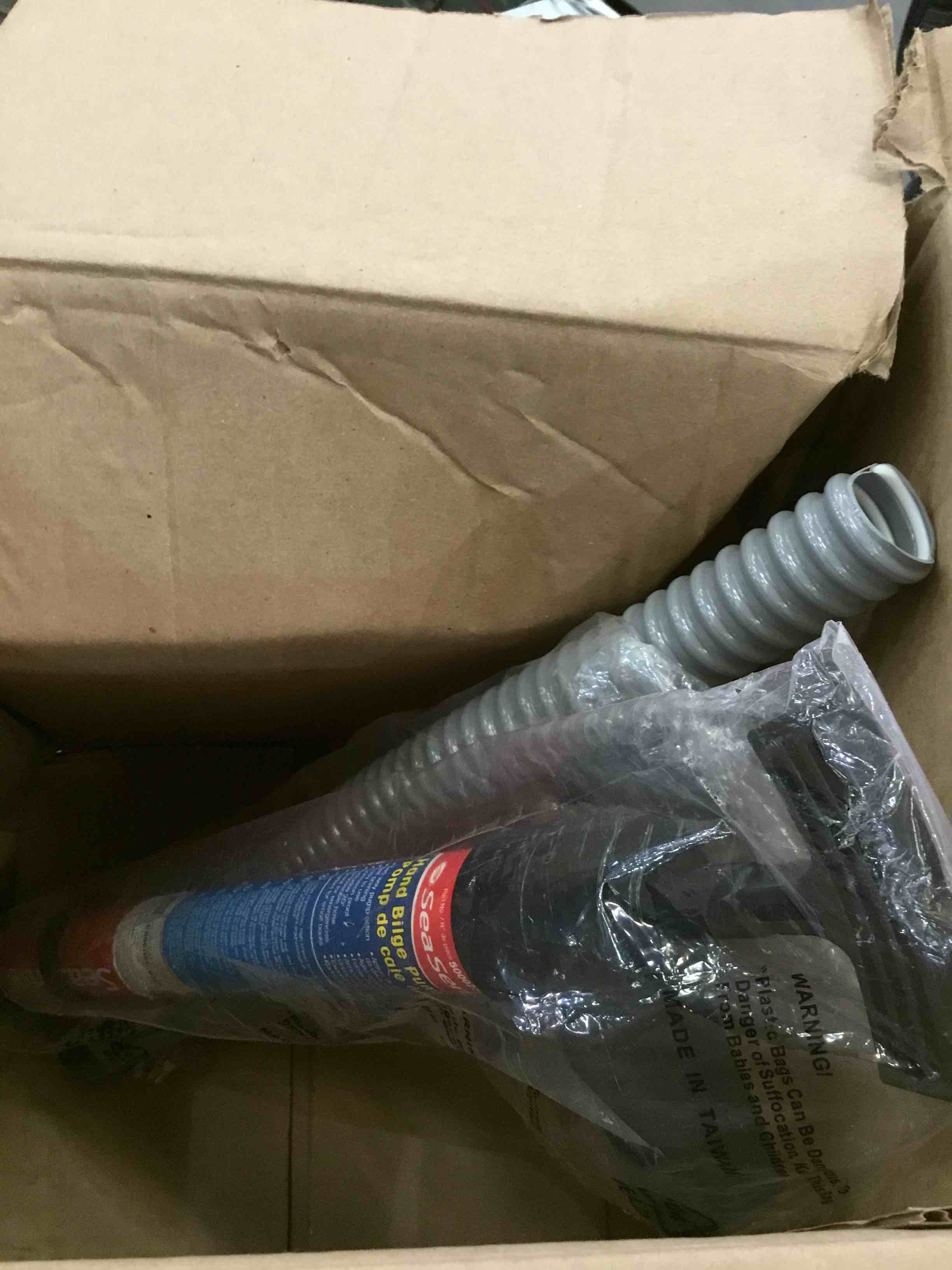 SeaSense Hand Bilge Pump - Self-Priming, Manual Bilge Pump for Water Removal on Small Boats, Kayaks, Canoes, Bilges or Any Place Water Collects