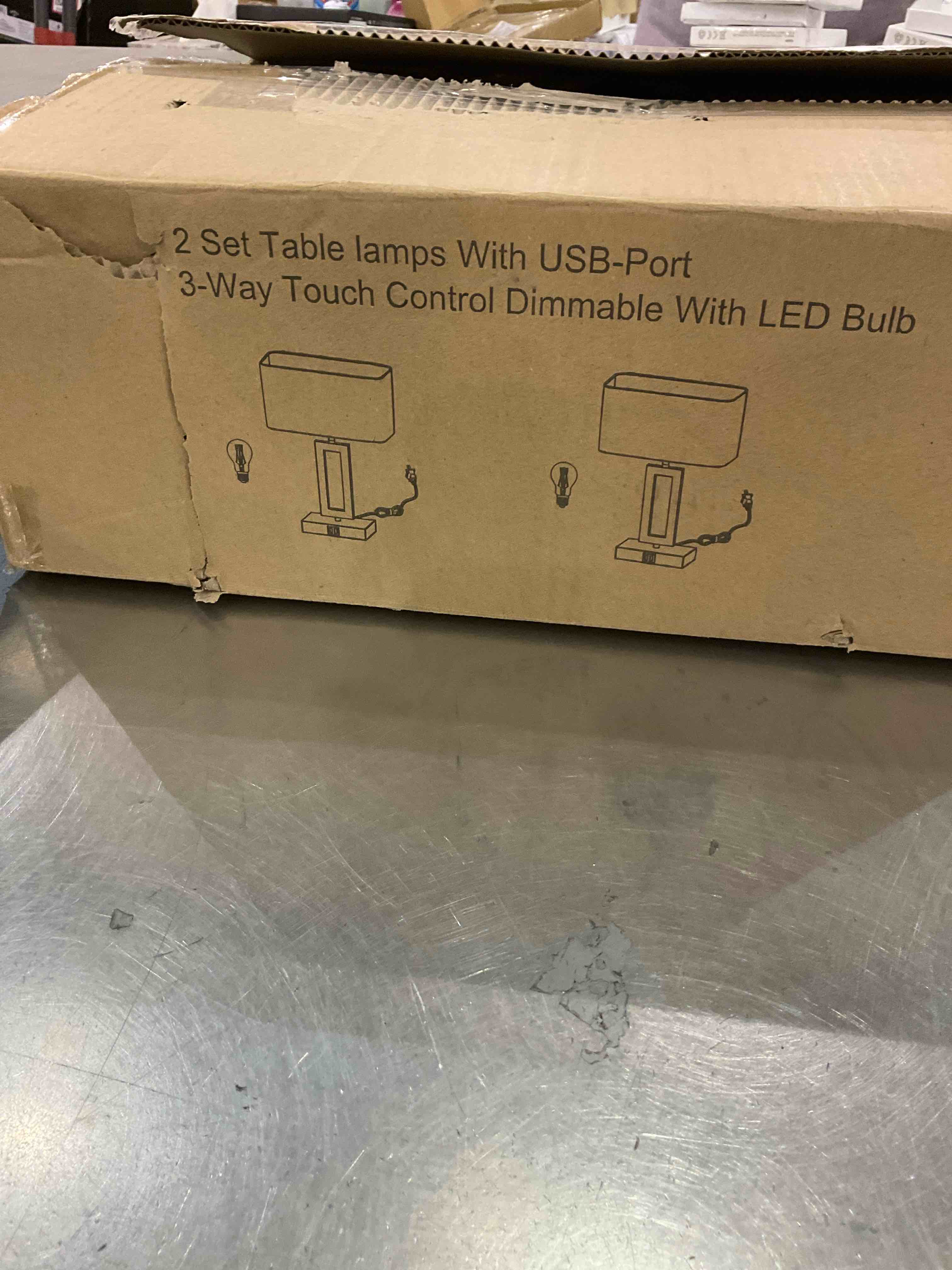 gernehop Gold Table Lamps Set of 2 with Dual USB Ports,3-Way Dimmable Touch Control Bedside Lamps,Modern Bedroom Table Lamp for Living Room,Nightstand LED Bulbs Included