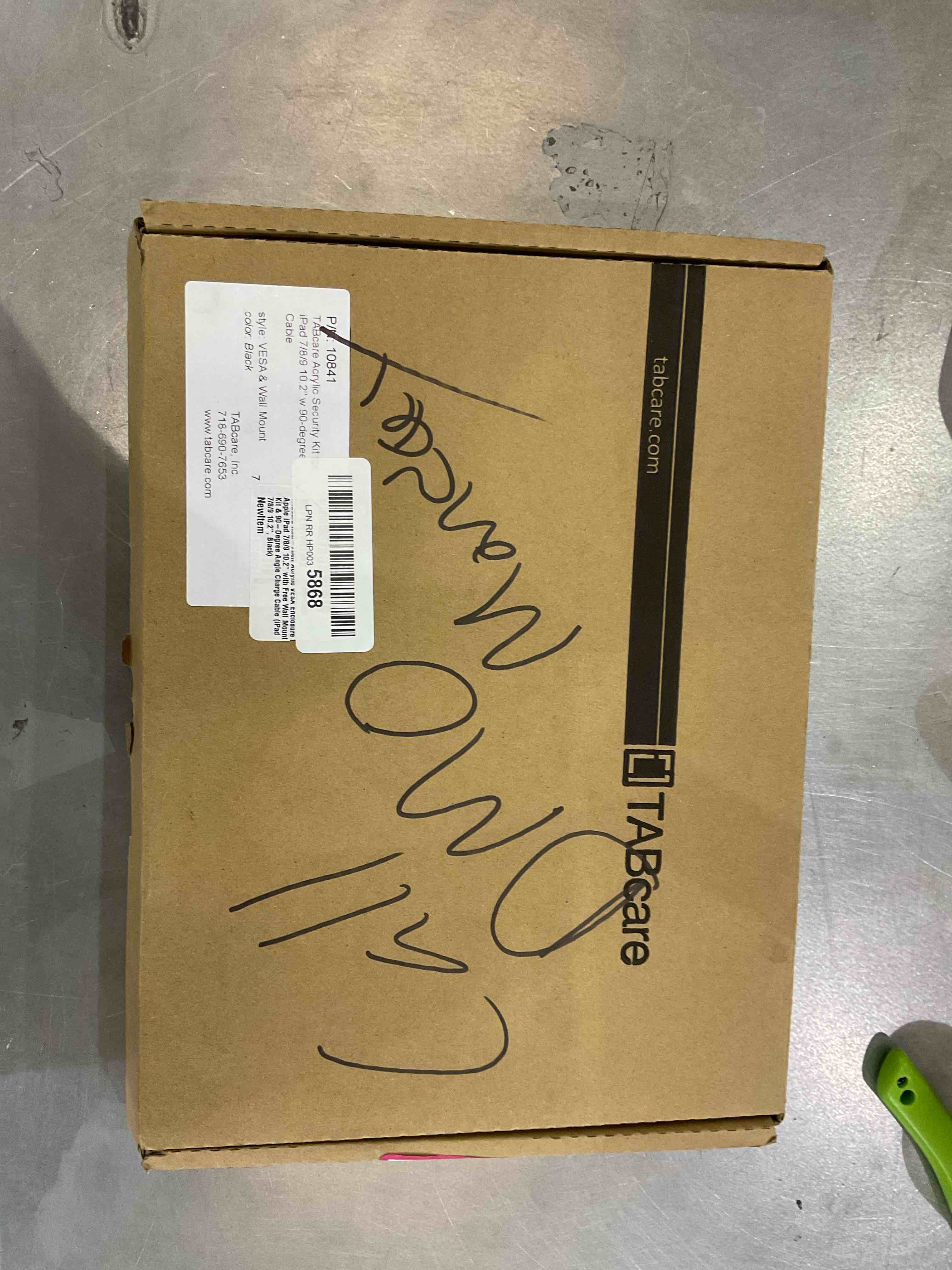 TABcare Anti-Theft Acrylic VESA Enclosure for Apple iPad 7/8/9 10.2" with Free Wall Mount Kit & 90-Degree Angle Charge Cable (iPad 7/8/9 10.2", Black)