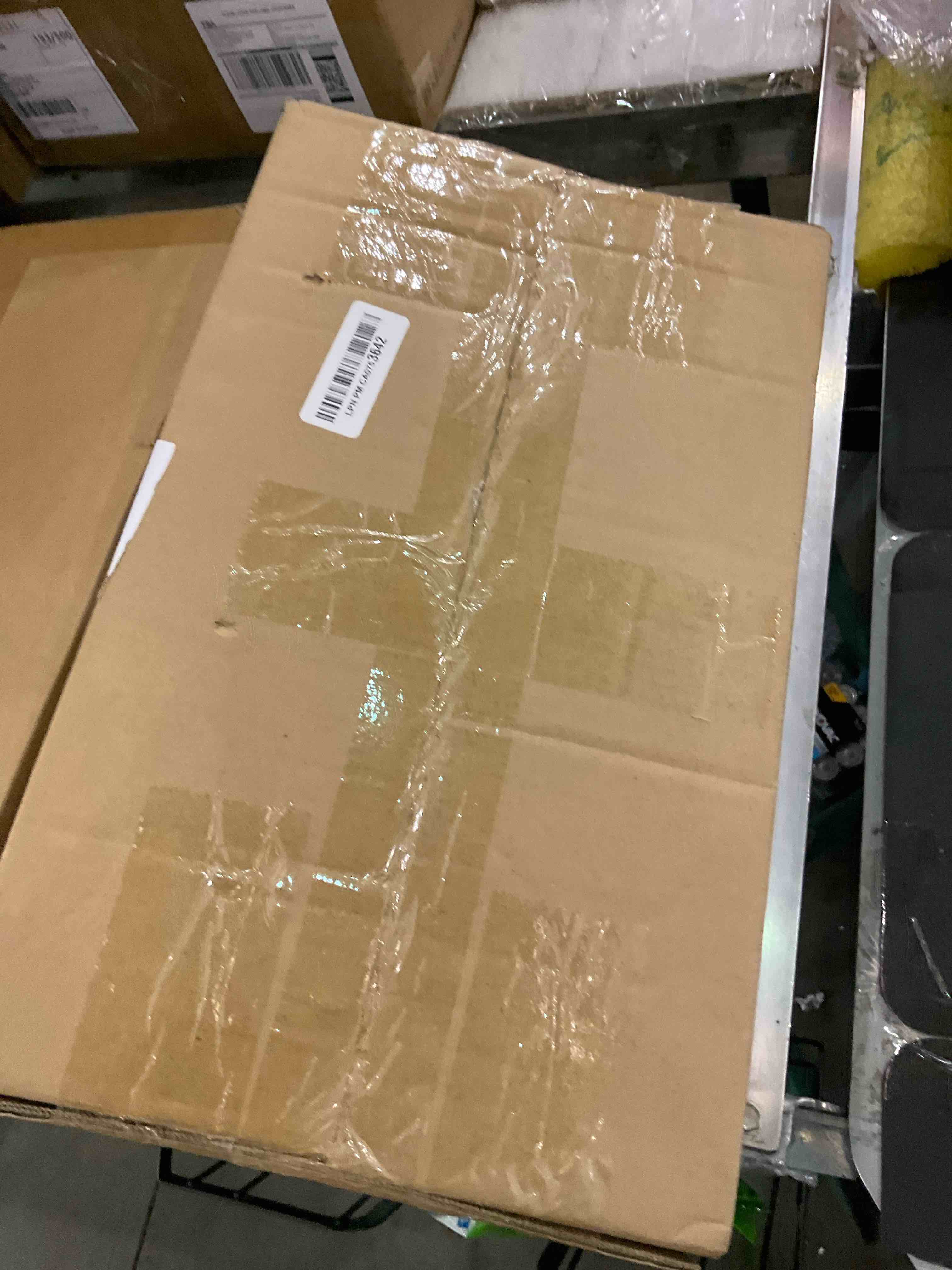 Small Christmas Tree, 20 inch Artificial Mini Christmas Tree with Lights, Snow Flocked Xmas Tree with Burlap Base, Table Top Desktop Christmas Tree for Home Office Christmas Holiday Decorations,White