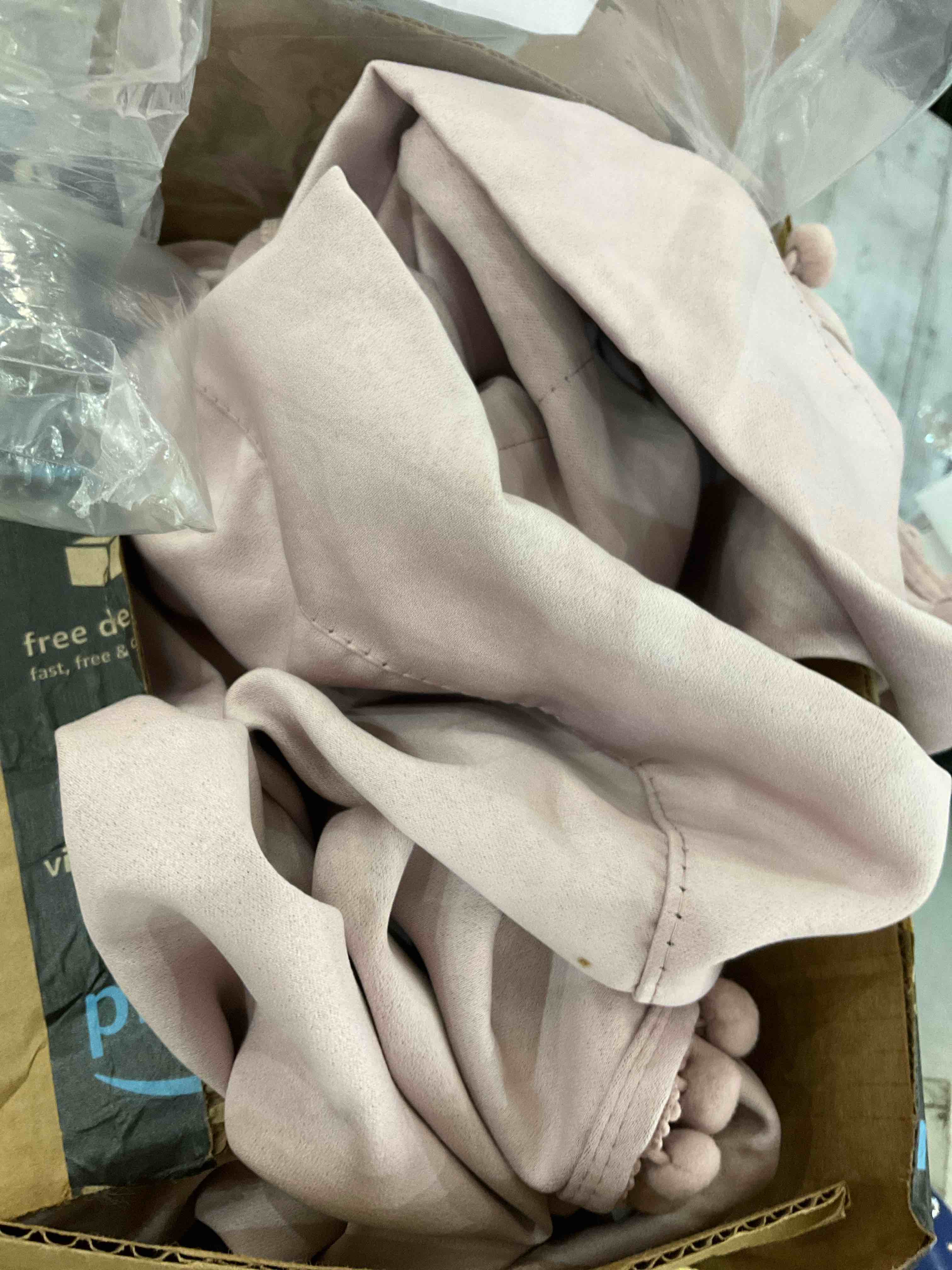 Pink Blackout-Curtains for Bedroom Pom Pom Thermal Insulated 100% Full Blackout Curtain Panels for Girls Baby Nursery Room 84 inch Energy Efficient Window Drapes for Kids 50" w x2 Panels Rod Pocket