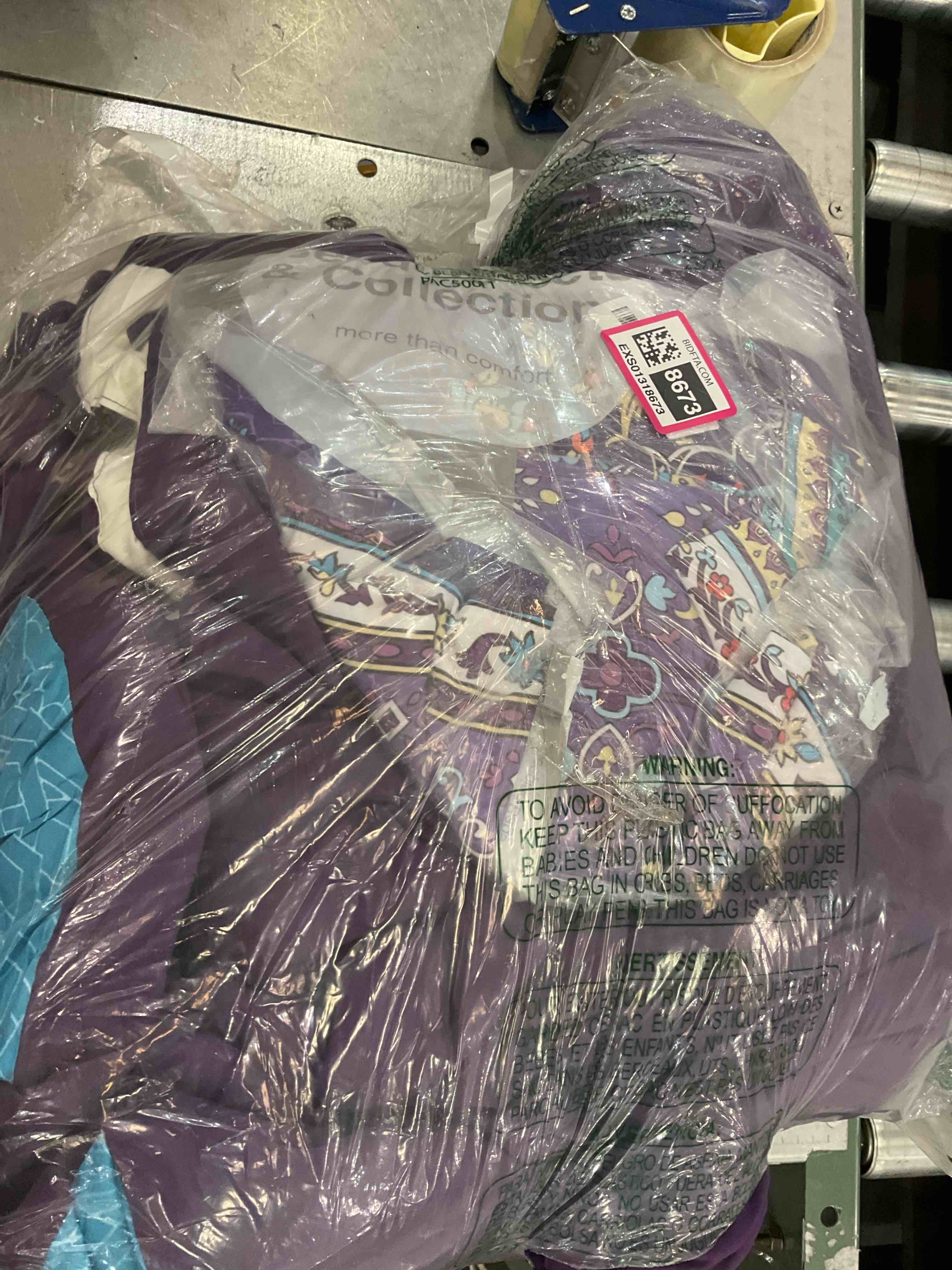 A Nice Night Boho Floral Mandala Paisley Bohemian Purple Printed Comforter Set, Colorful Boho Chic Medallion Exotic,Soft Microfiber Queen Bedding Set (Boho-Purple)