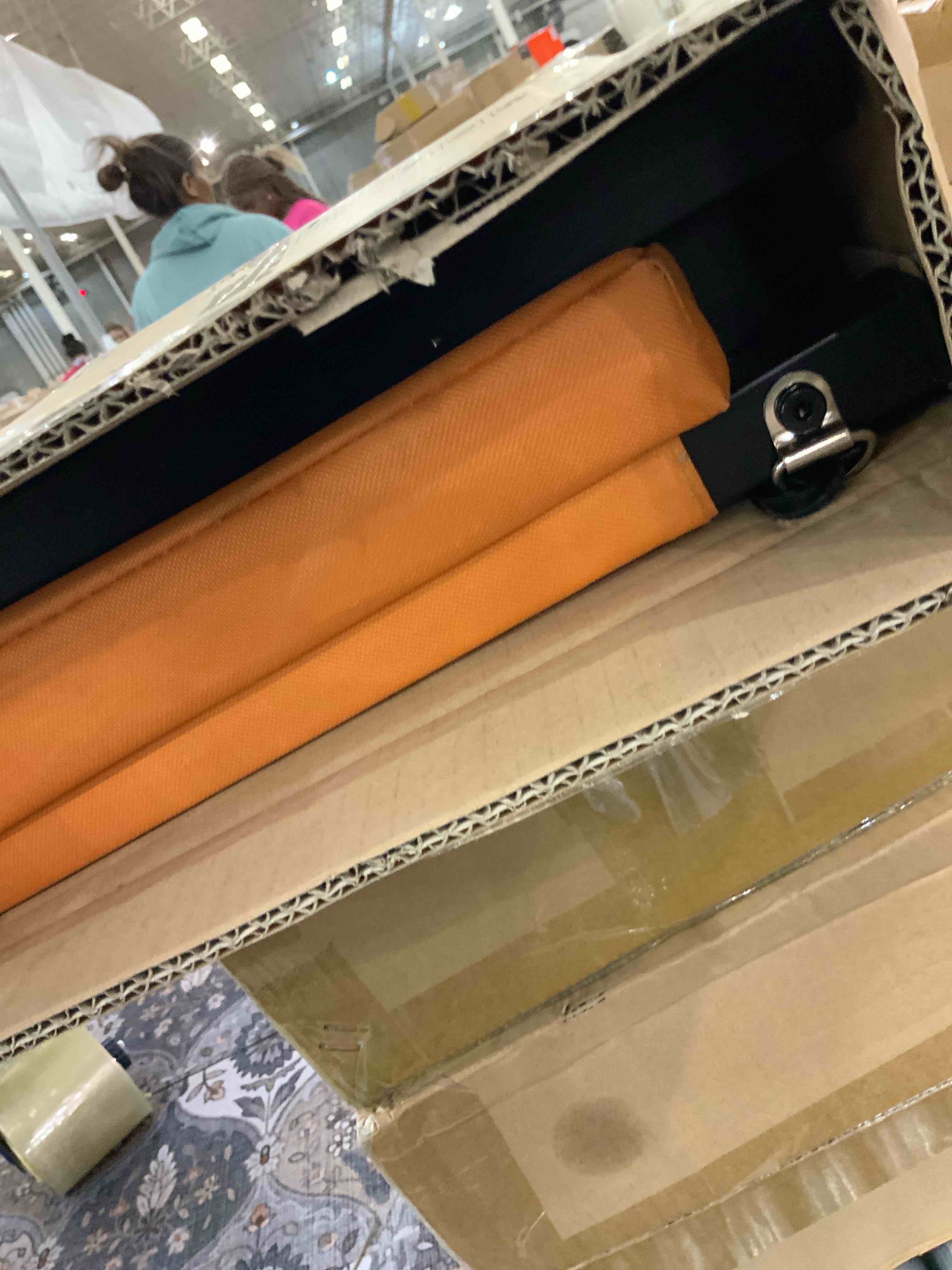 HABUTWAY Stadium Seat for Bleachers with Back Support and Thick Cushion, Wide Bleacher Seat with Shoulder Strap and Side Pocket Hold up 350lbs Bench Chair for Bleachers(Orange)