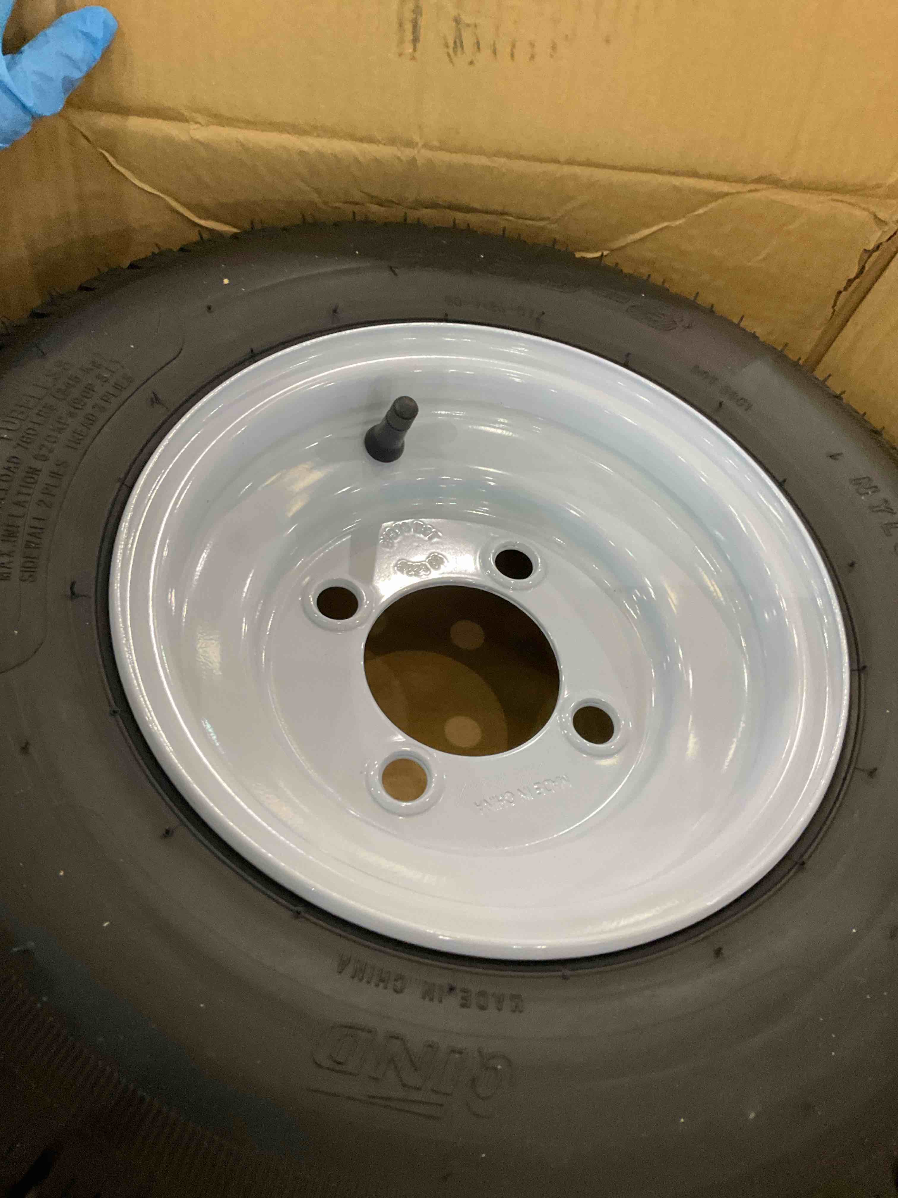4.80-8 4.80x8 480-8 4.80-8 Trailer Tires with 8'' Rims, 4 Lug on 4'', Load Range C, 6PR