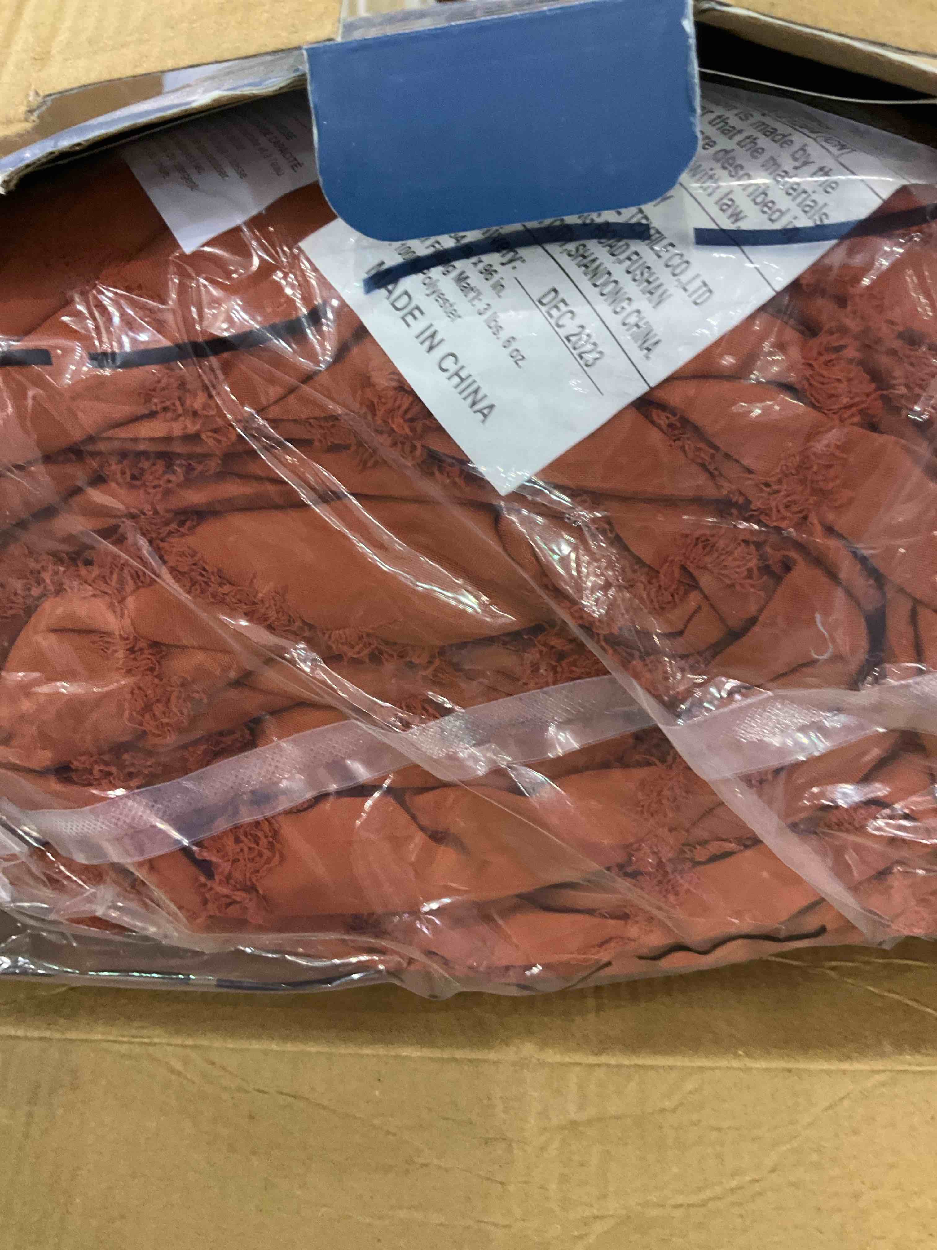 Bedsure California King Comforter Set - Terracotta Tufted Shabby Chic Bedding Comforter Set for All Seasons, 3 Pieces Western Comforter Farmhouse Modern Embroidery Bed Set for Women Men Girls