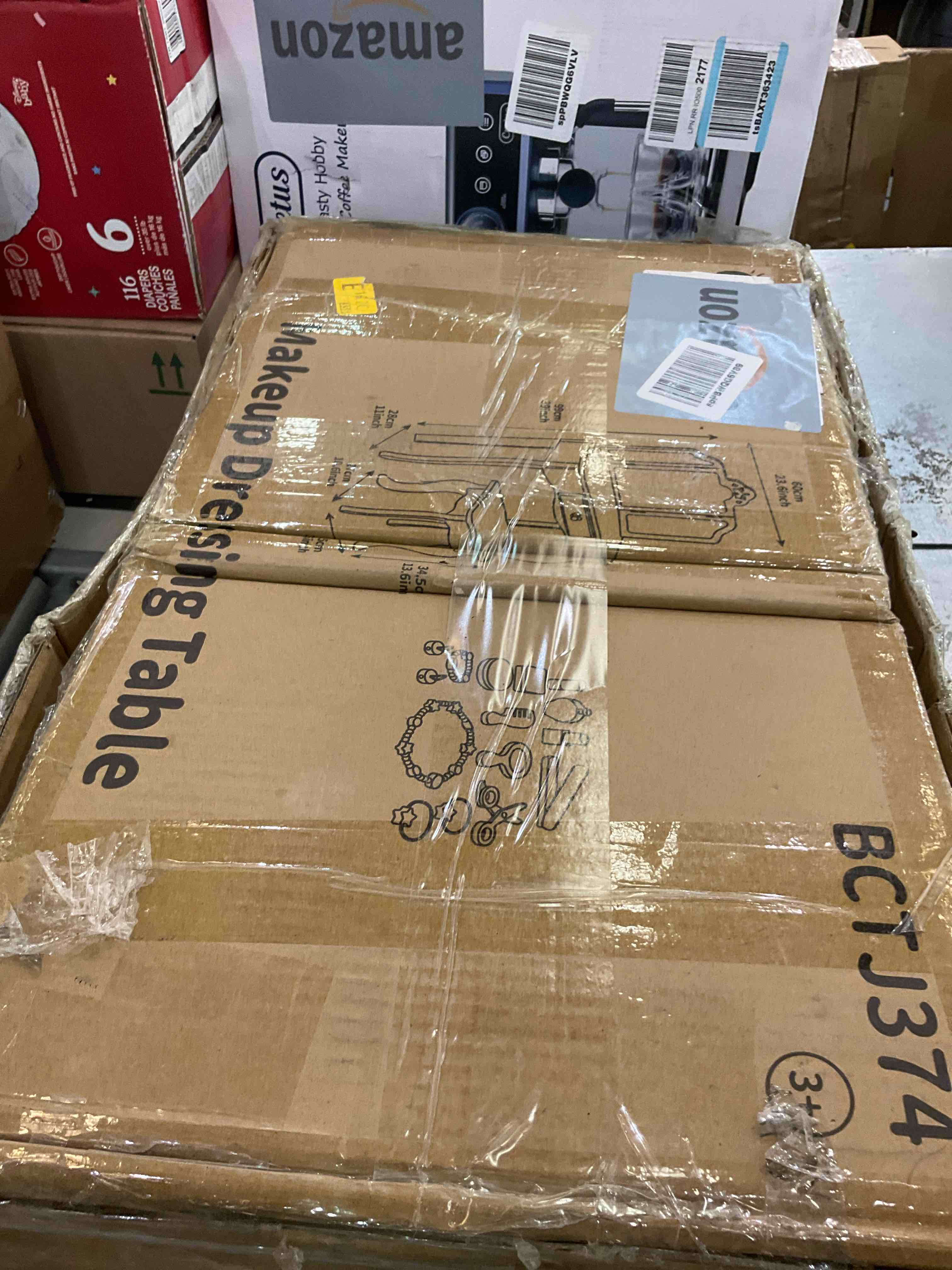 OOOK Kids Vanity Set, Girls Makeup Vanity Table and Chair Set, Premium Toddler Vanity Set with Detachable Tri-fold Mirror, Stool and Large Storage Drawer.