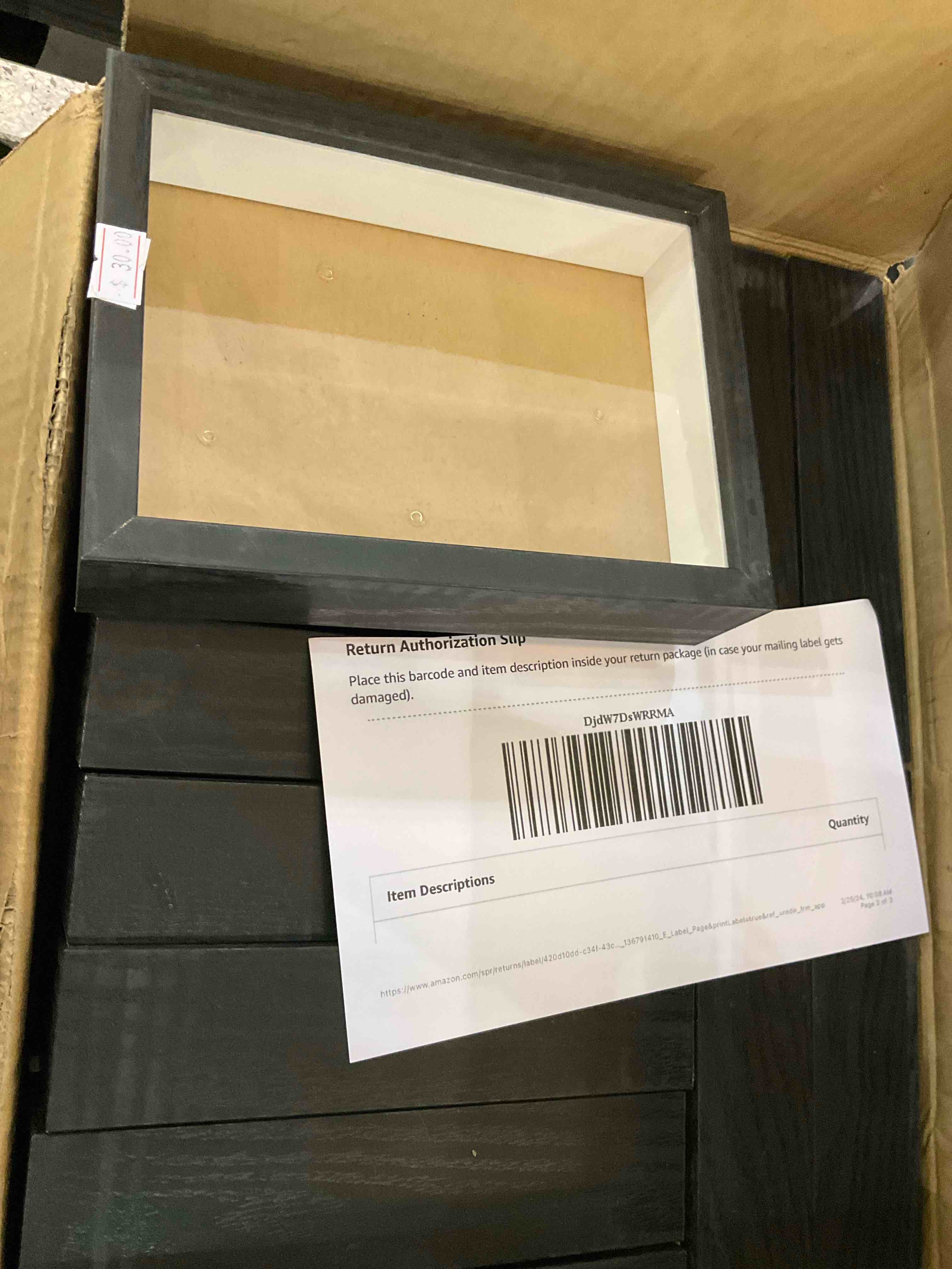 Tuanse 12 Pcs Shadow Box Frame Wood Display Case Shadow Box Frame Shadow Box Picture Frame For Memorabilia, Baby Items, Wedding Memories, Crafts, Tickets And Photos (5 x 7 Inch, Black)