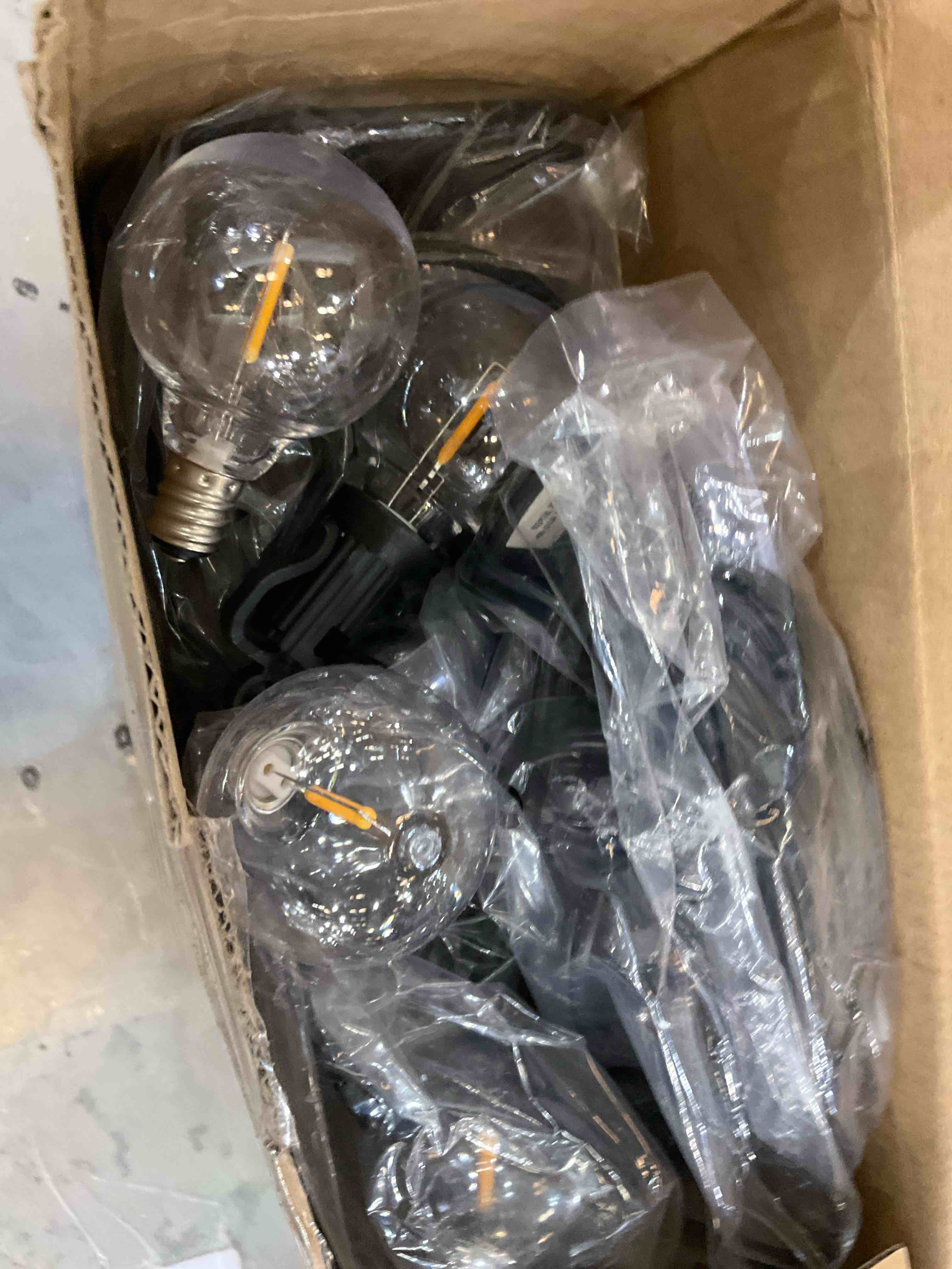 2 Pack 25FT Outdoor String Lights, Globe Patio Lights with 12+1 LED G40 Plastic Shatterproof Bulbs, Waterproof Connectable Edison Hanging Lights, Backyard Lights for Balcony Gazebo Garden Party Decor