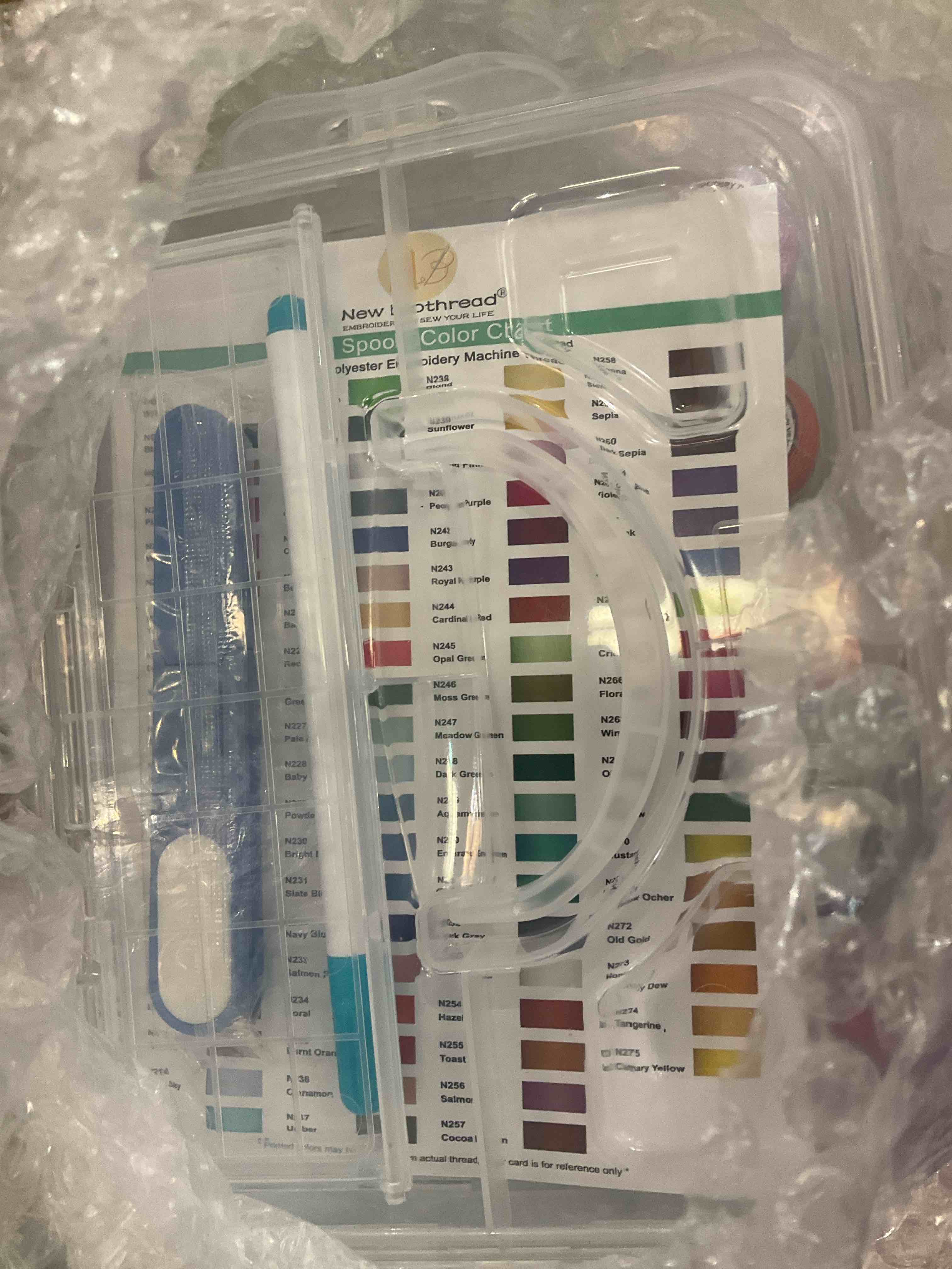 Embroider storage bin