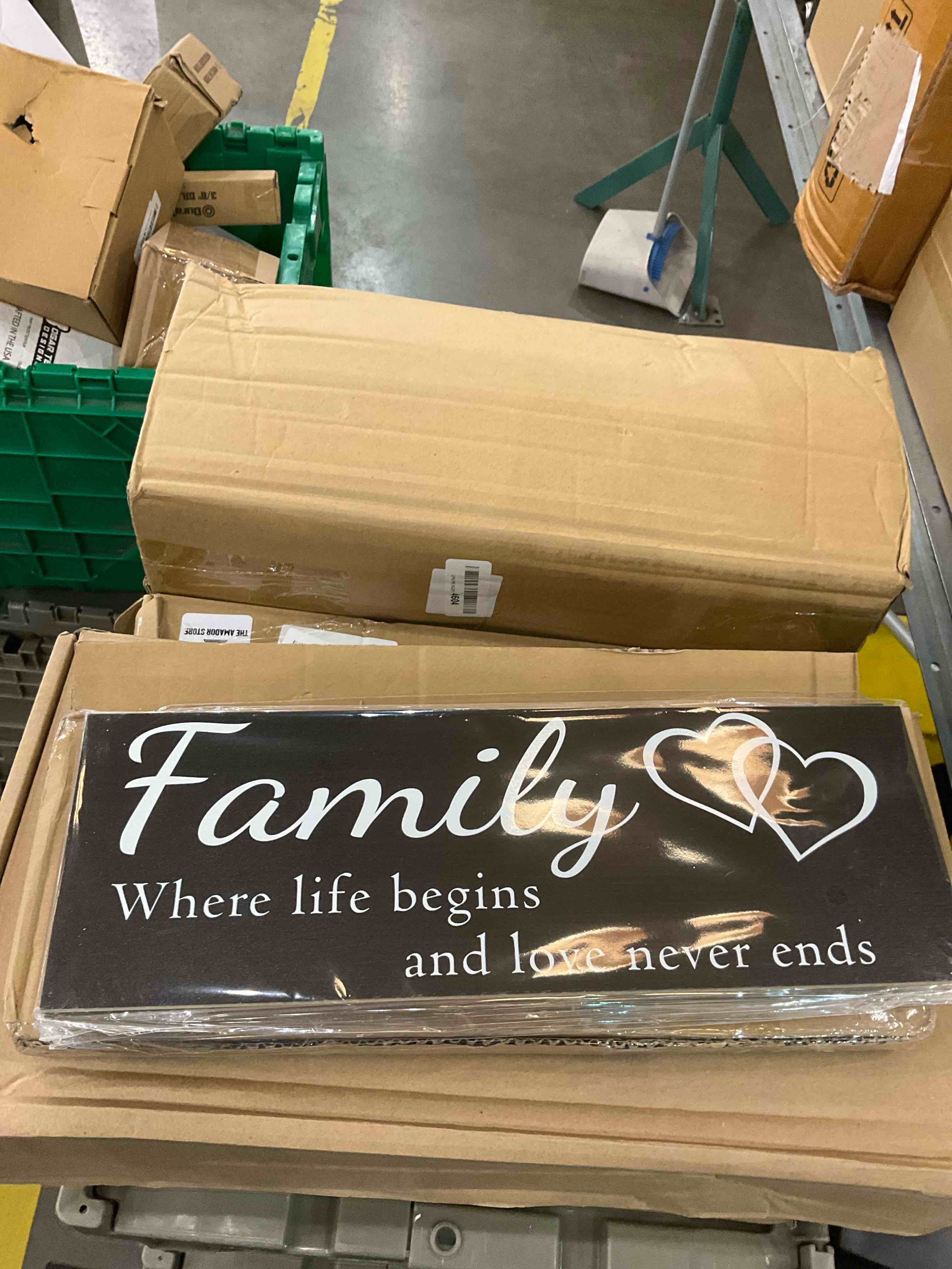 Joyhawk 4 Pieces Home Wall Decor Signs, THIS IS US/TOGETHER/BLESS THIS HOME/FAMILY Wall Decor For Living Room Bedroom, Rustic Wooden Farmhouse Wall Art Decor, 4.7 x 13.8 Inch(Black)