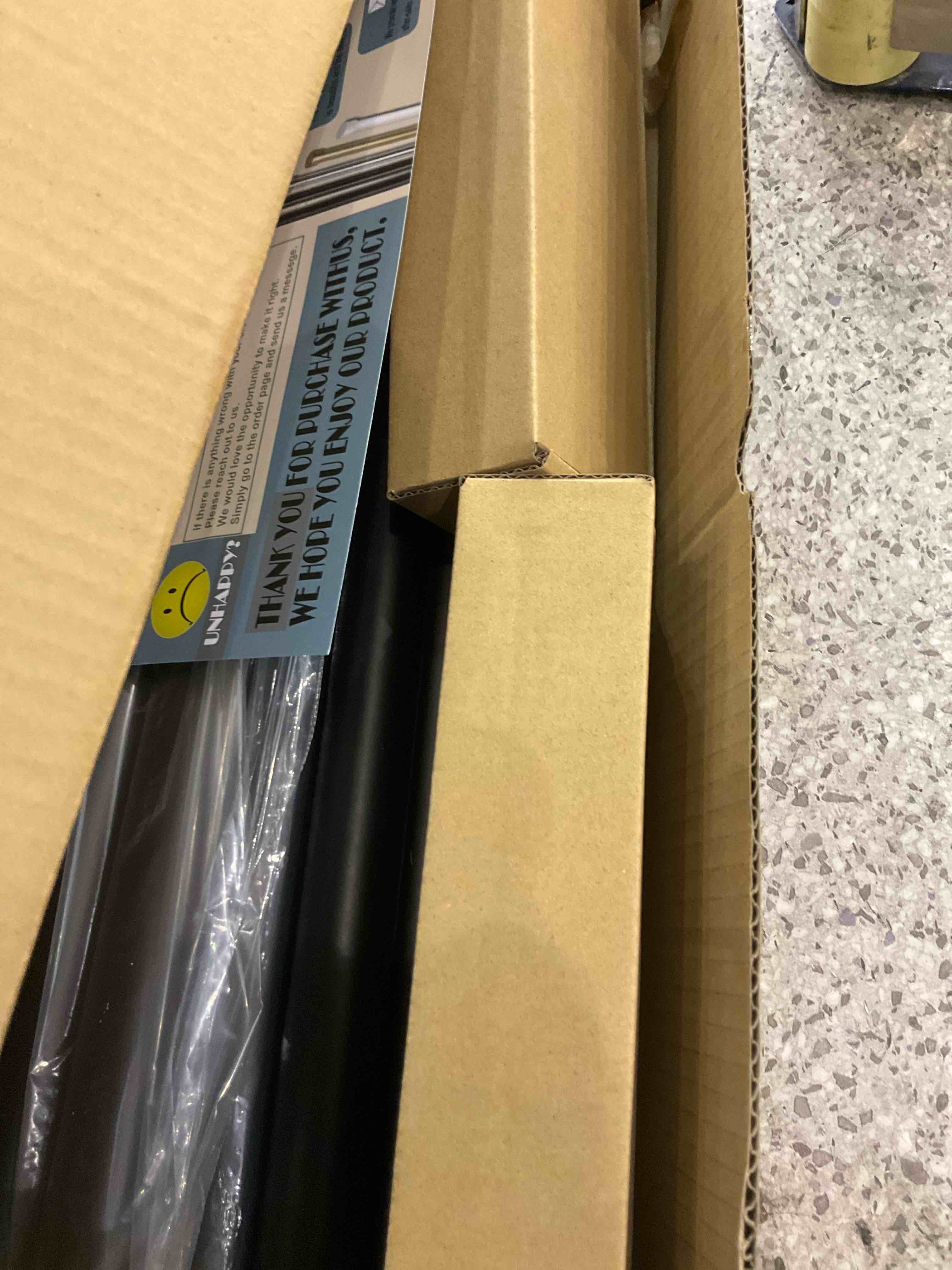 VOIIY 2 Pack Curtain Rods for Windows 48 to 84 Inch(4-7 Feet),Black 1'' Diameter Drapery Rods with End Cap Style Design,Modern Adjustable Heavy Duty Curtain Rod,Size:36''-88''