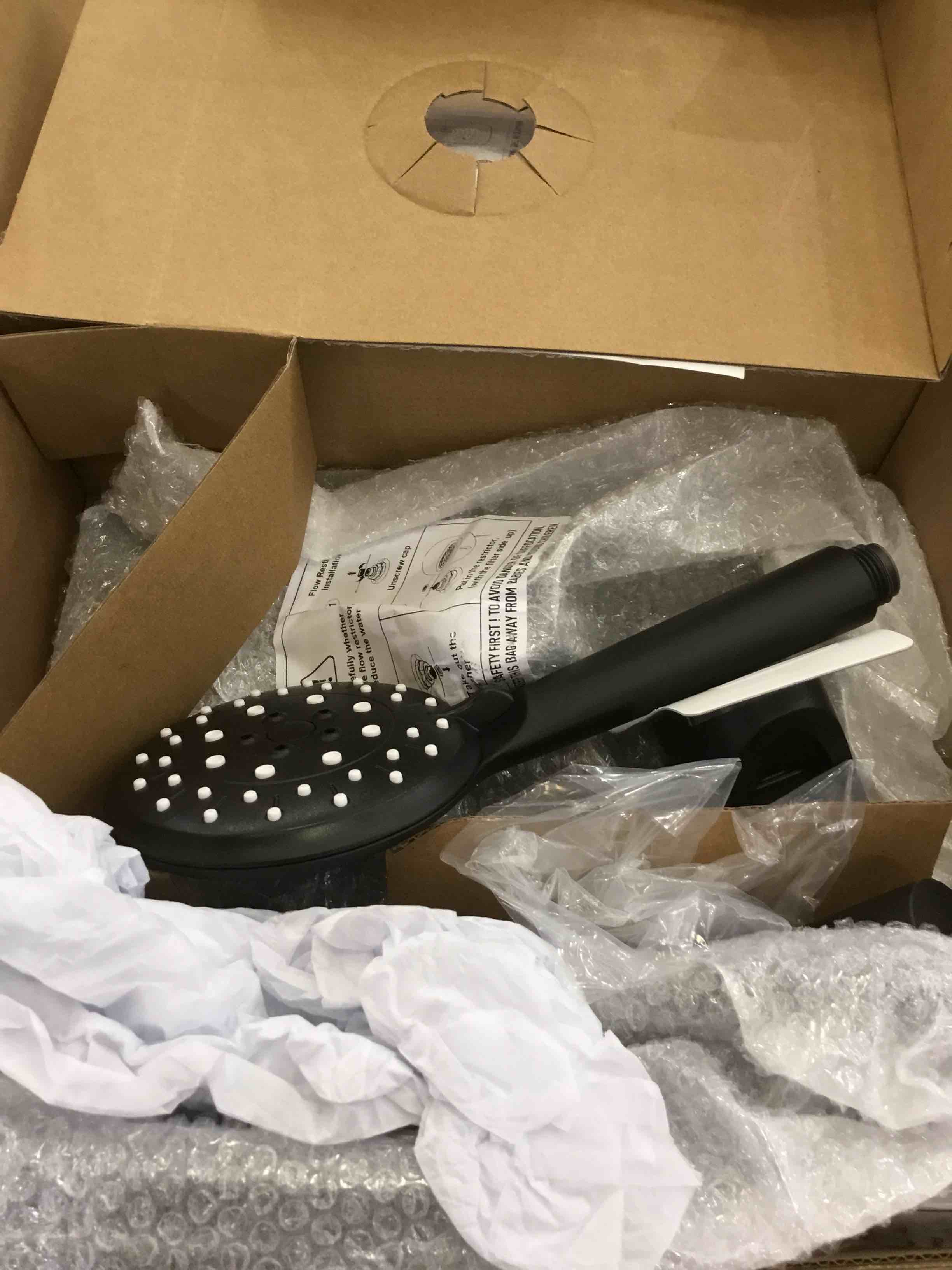 Veken 12 Inch High Pressure Rain Shower Head Combo with Extension Arm- Wide Rainfall Showerhead with 5 Handheld Water Spray - Adjustable Dual Showerhead with Anti-Clog Nozzles - Matte Black