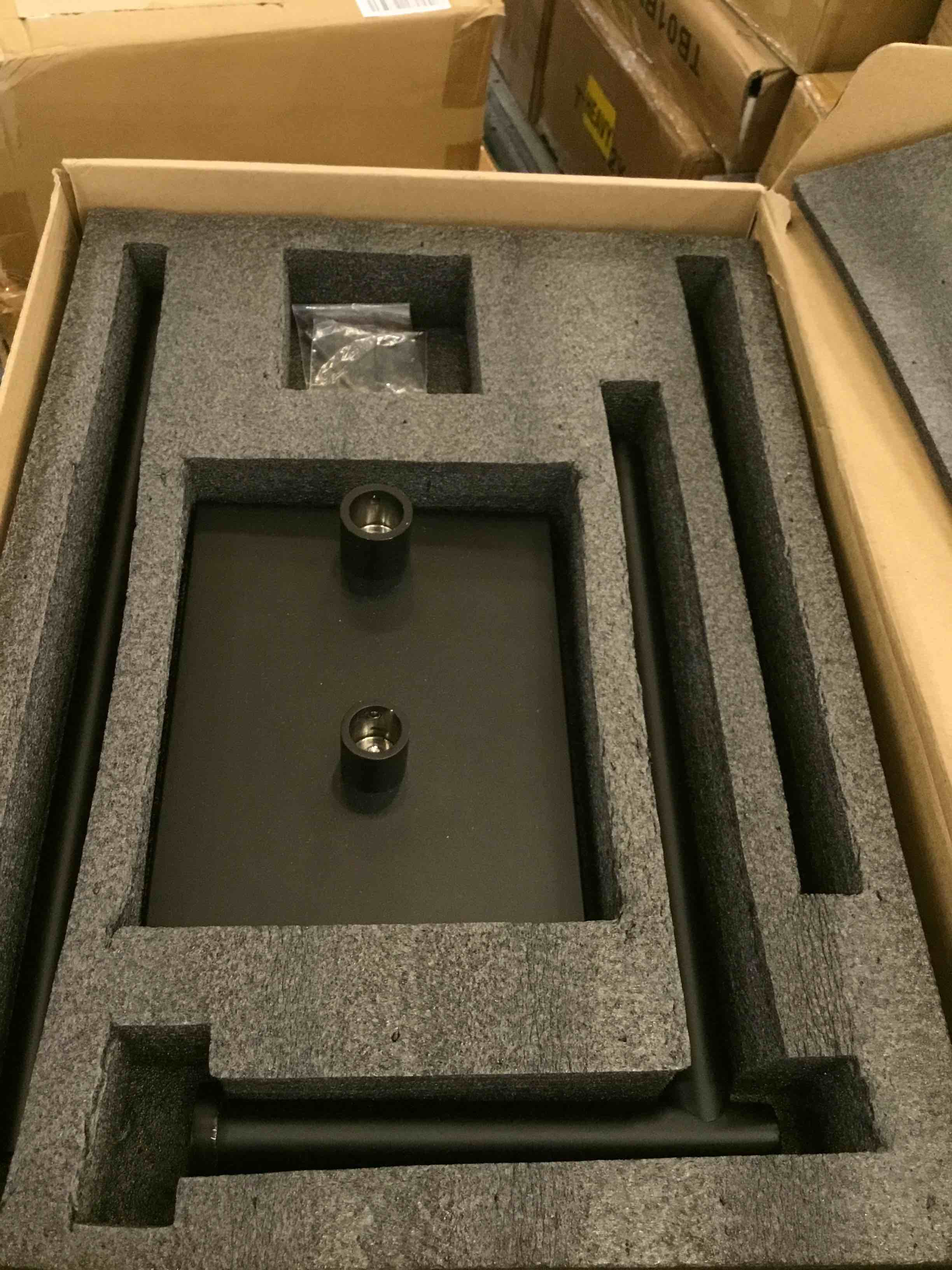 Free Standing Bathroom Toilet Paper Holder Stand with Reserve, Matte Black Stainless Steel Toilet Paper Holder Stand, TPS103S2-BK