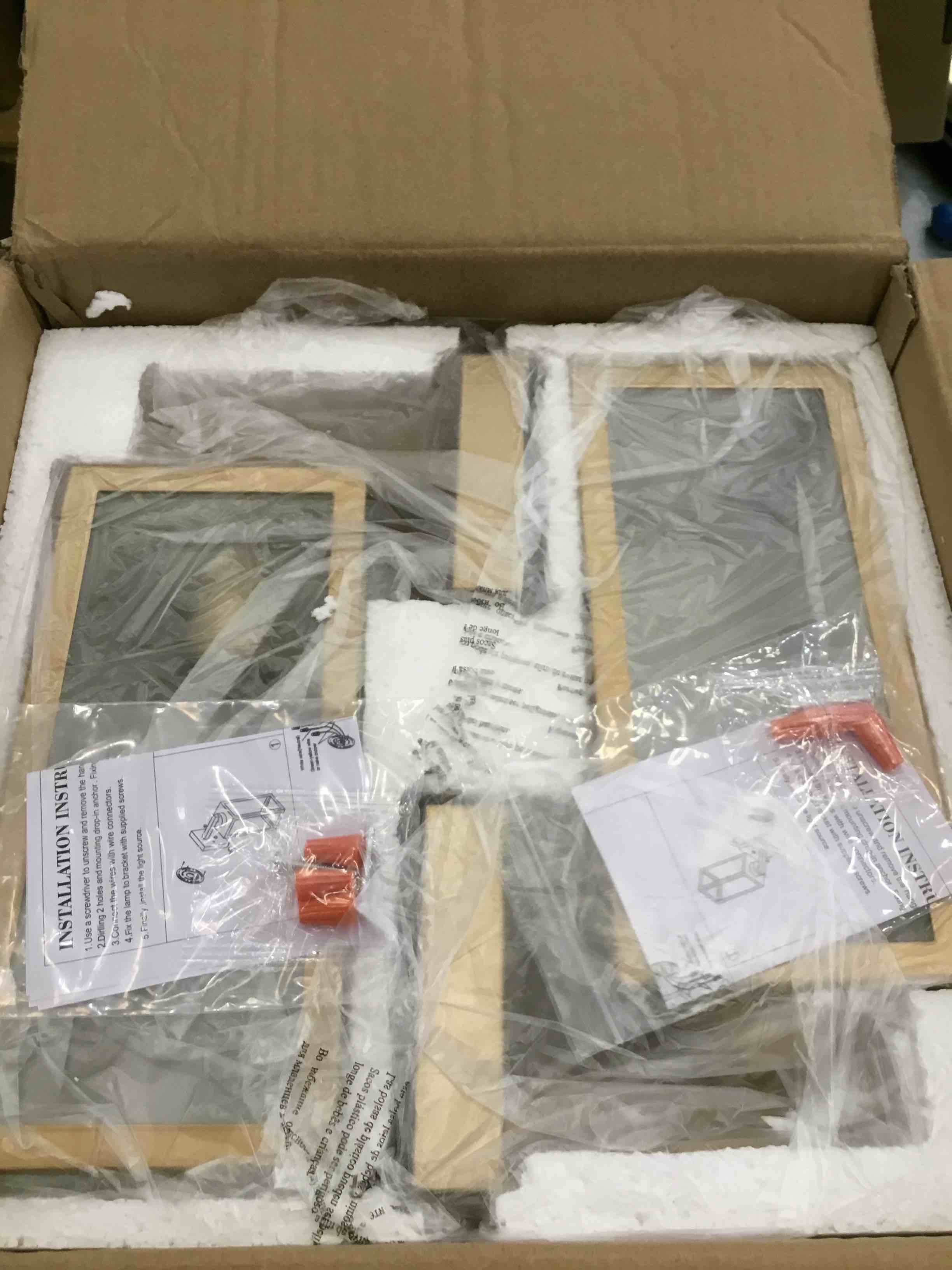 Tipace Outdoor Wall Lantern 2 Pack Gold Exterior Wall Sconce with Clear Glass Shade Wall Mount Lights for Entryway,Porch,Doorway(Bulb Not Included)