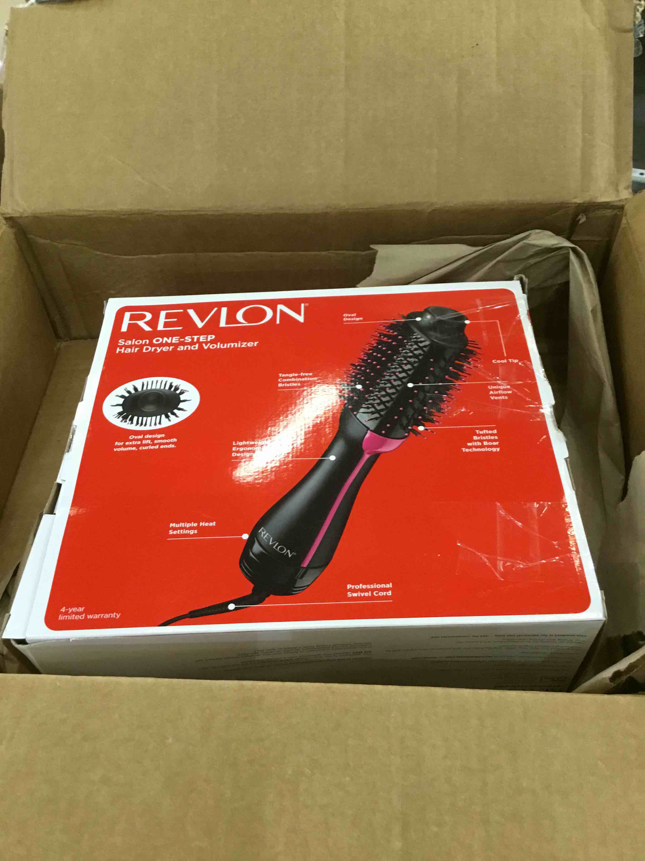 REVLON One-Step Volumizer Original 1.0 Hair Dryer and Hot Air Brush, Black