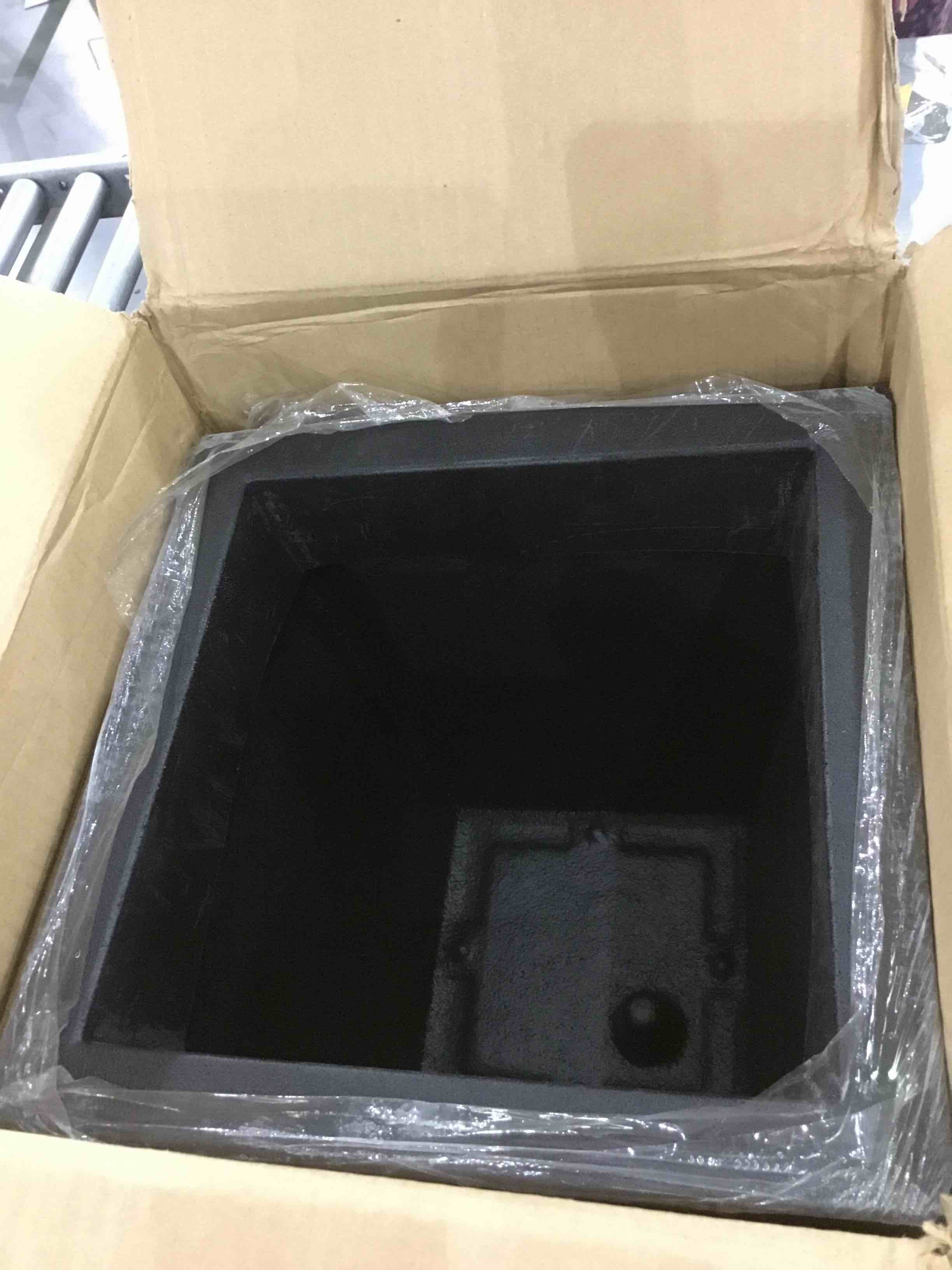 Elly Décor 12-inch Square Plastic Planter with Drainage Hole, Plant Pot, Lightweight & Durable, Flower Garden Pot, Square Conic Plastic Planter 12”x 11” Black Black 11"x12"
