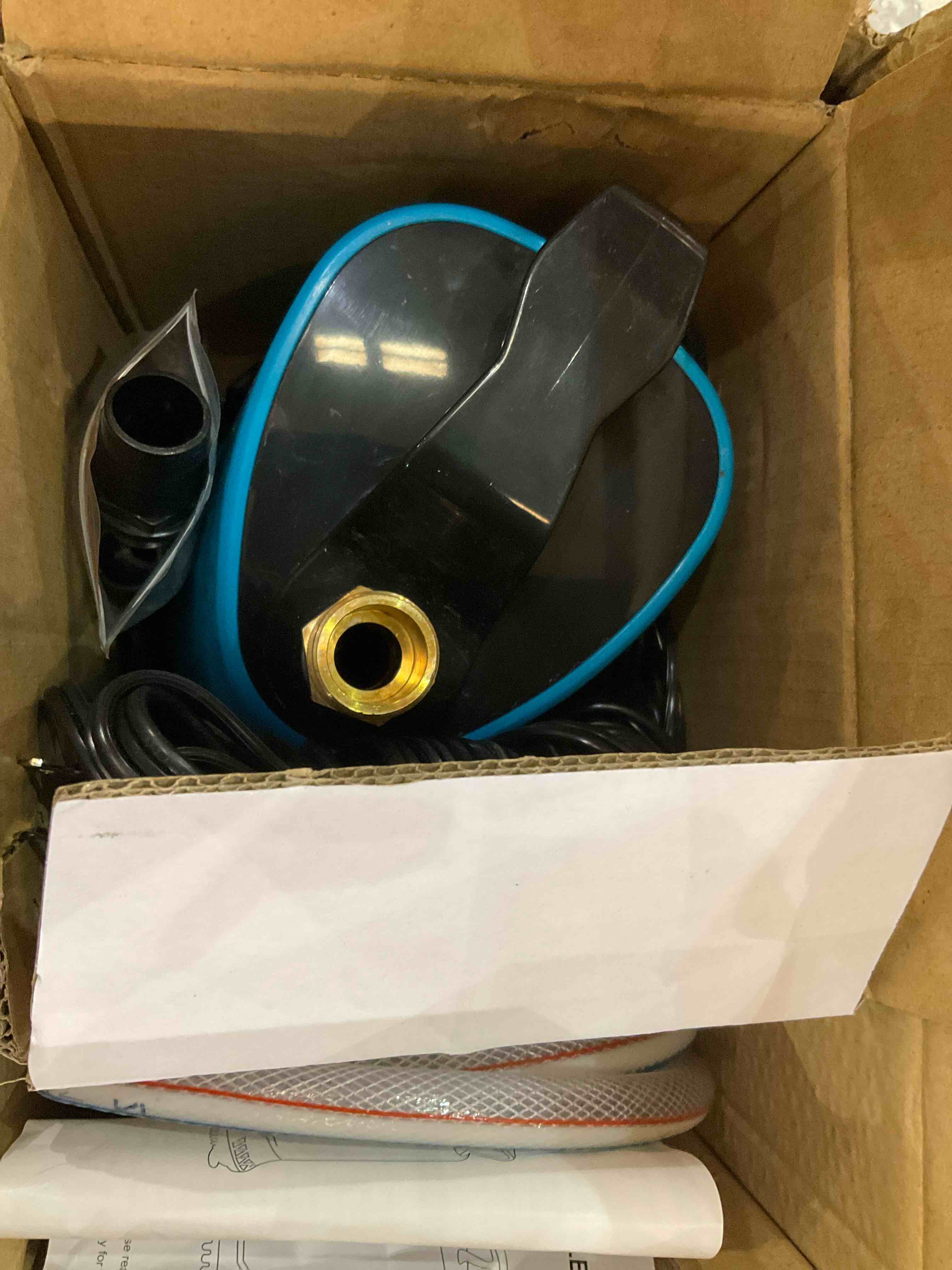 AgiiMan Sump Pump - 125W 1100GPH Submersible Water Pump with 16ft Drainage Hose, 25ft Extra Long Power Cord & 4 Hose Adapters, Water Pump for Basements, Pool Fountains, Hot Tub, Garden Pond, Blue