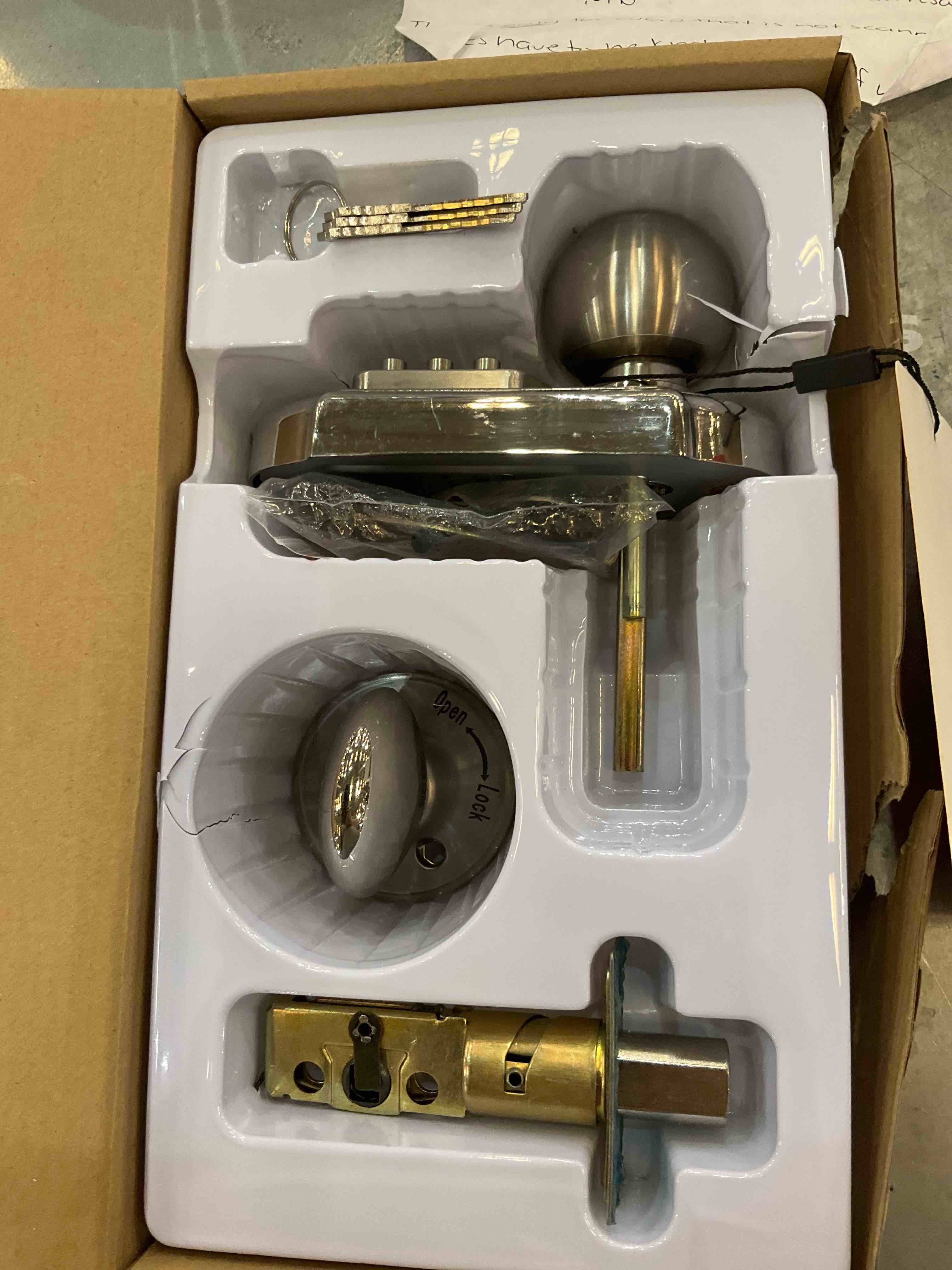 Keyless Door Lock Deadbolt Entry Door Knob Keypad Digital Combination Higher Security Keypad Door Knob Mechanical Stainless Steel #304 (Pass Code or Key)