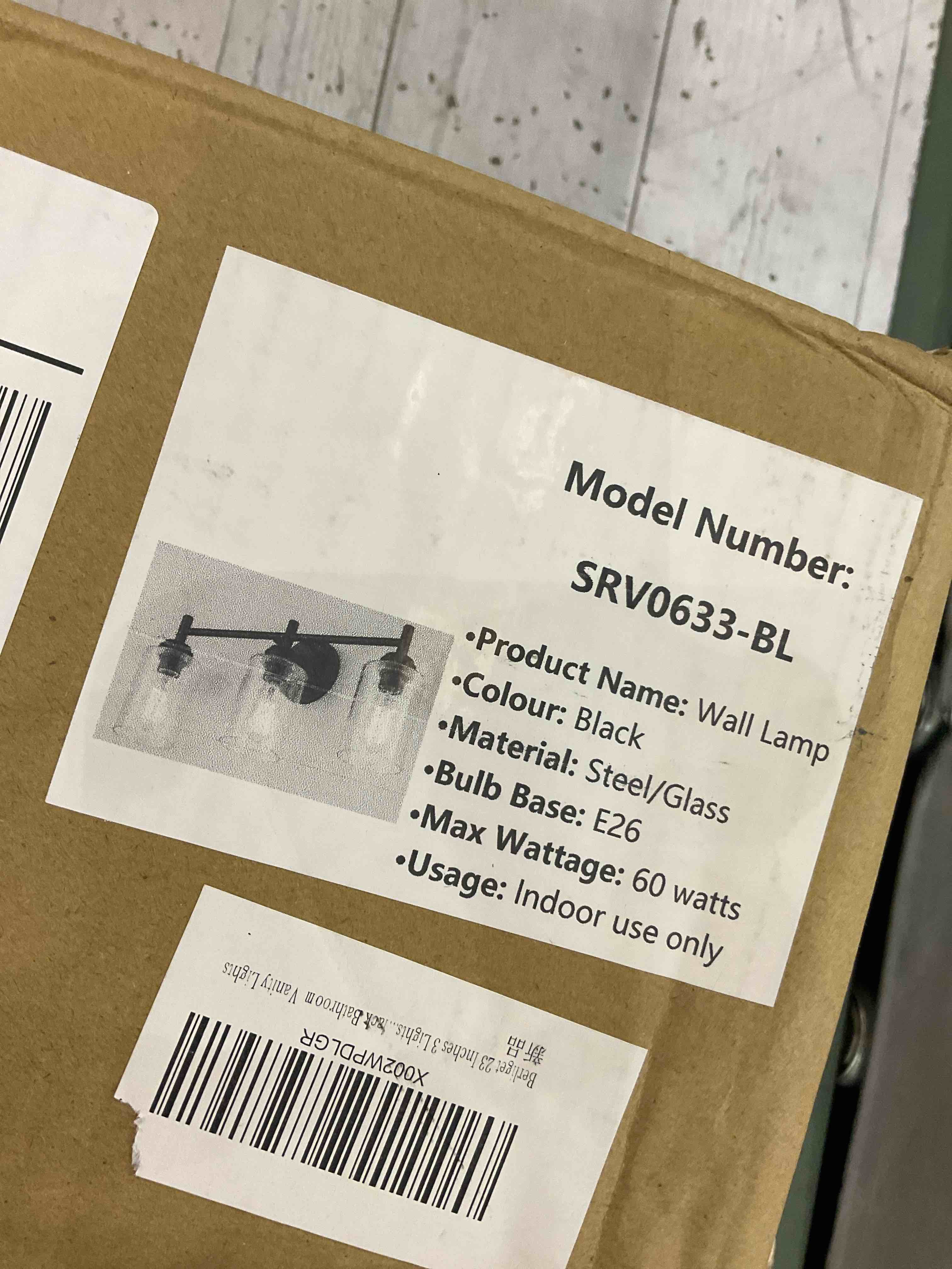 berliget 23” black wall lamp 