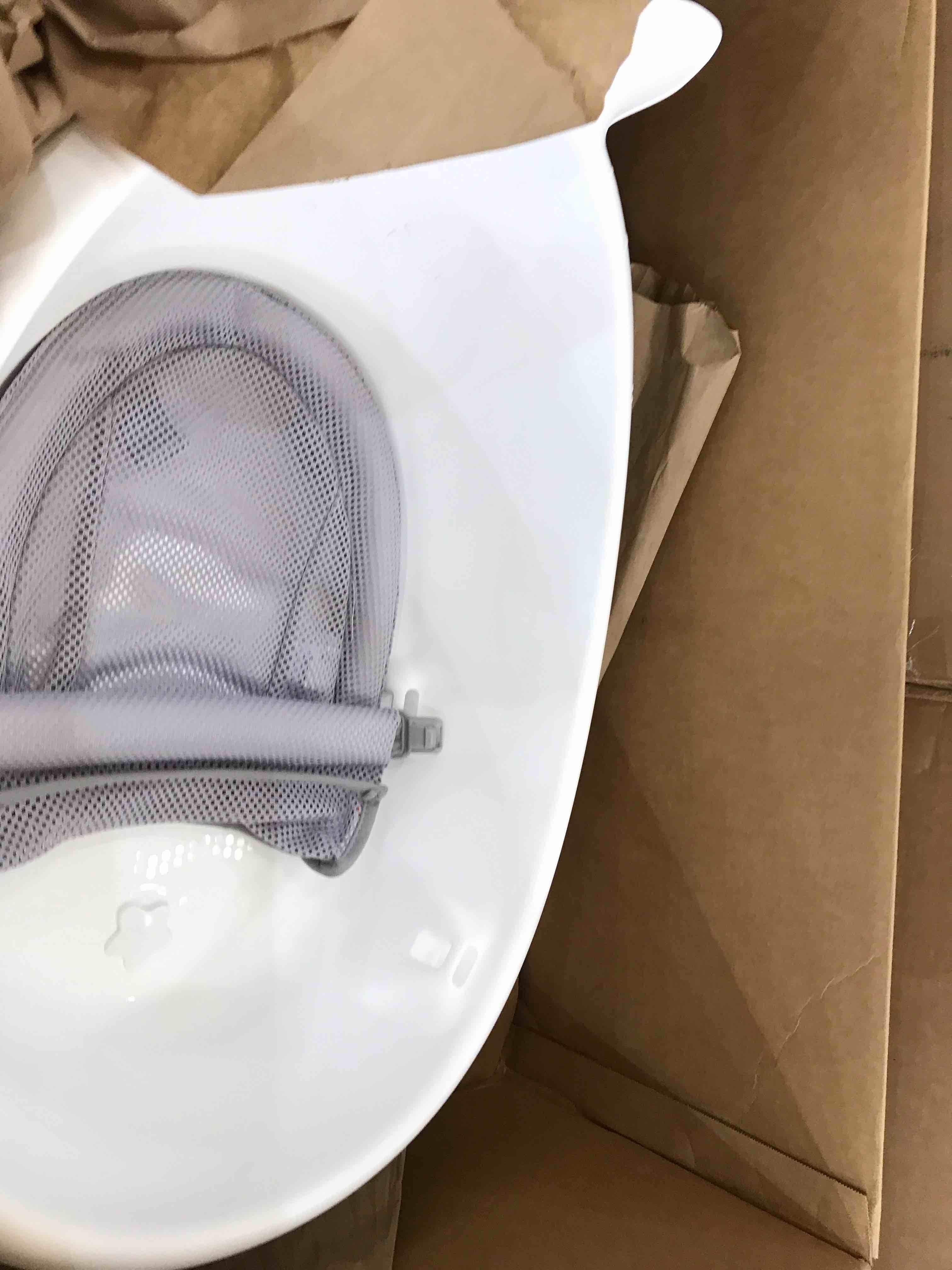 Skip Hop Baby Bath Tub, 3-Stage Smart Sling Tub, Moby, Grey